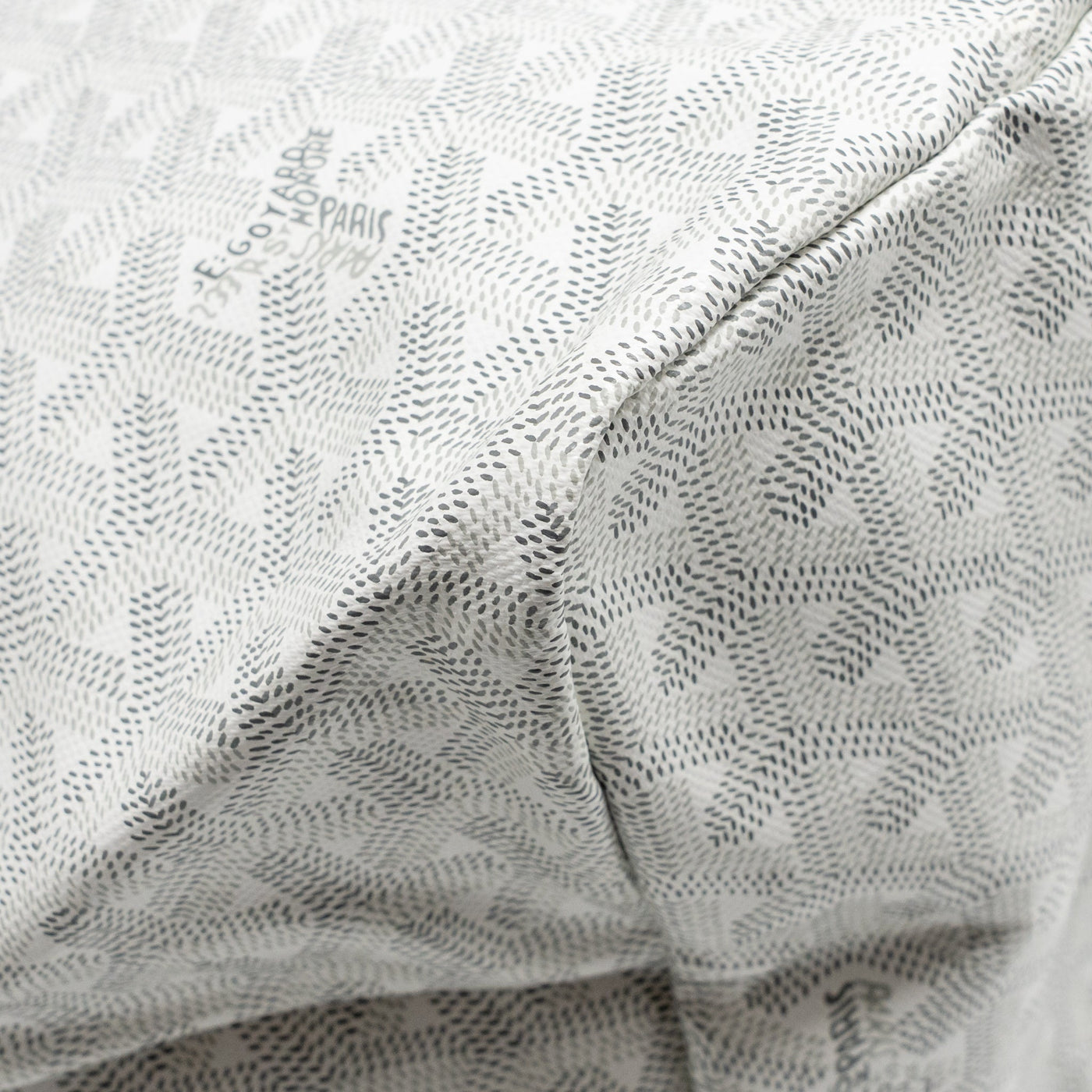 GOYARD SAINT LOUIS TOTE GM BAG GOYARDINE CANVAS/CALFSKIN LEATHER WHITE SHW