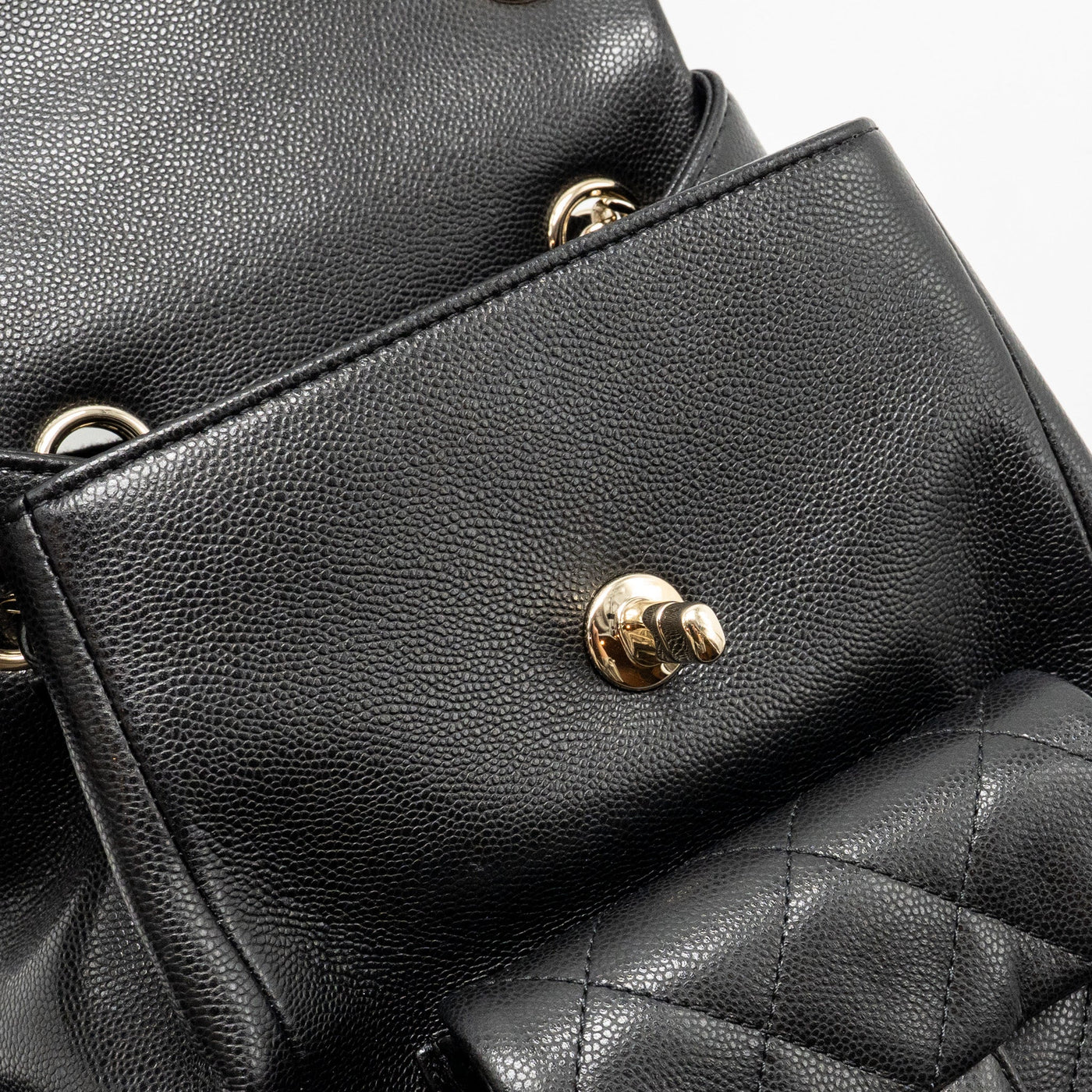 CHANEL TRIPLE POCKET BACKPACK CAVIAR BLACK LGHW (MICROCHIP)