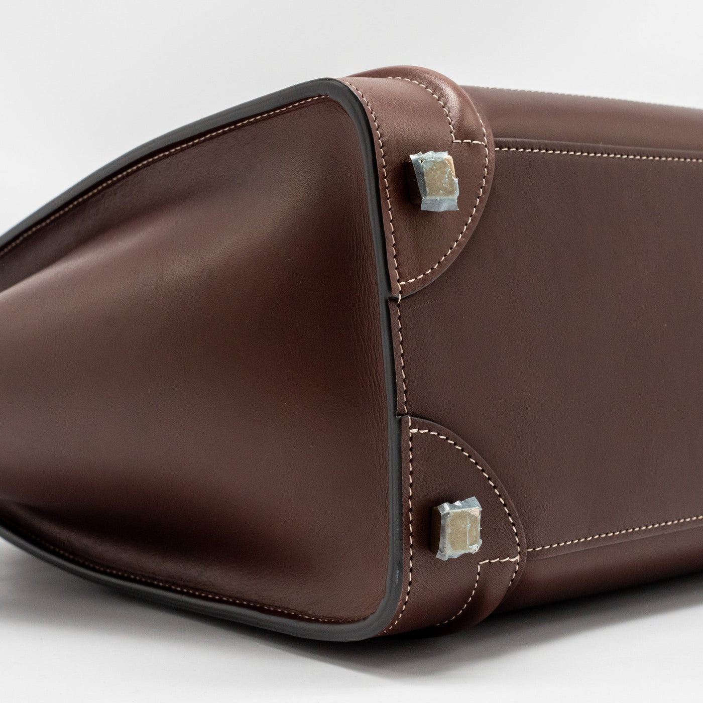 CELINE MICRO LUGGAGE BAG CALFSKIN BURGUNDY GHW