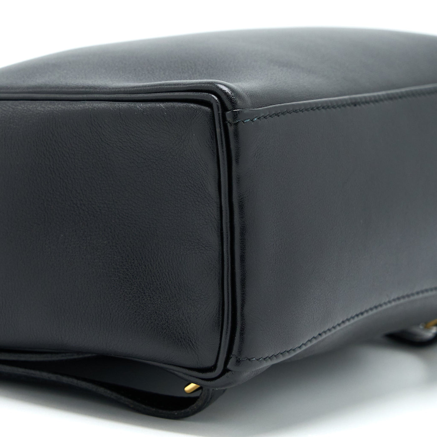 HERMES VINTAGE KELLY ADO 20CM SWIFT BLACK GHW
