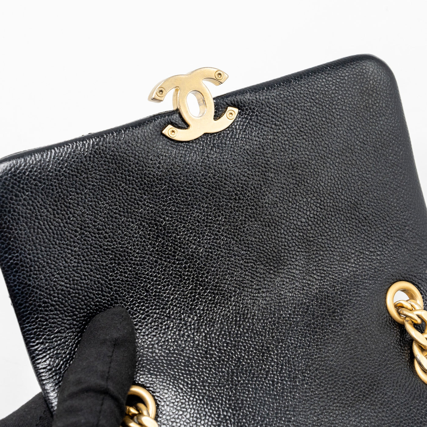 CHANEL QUILTED FLAP BACKPACK CAVIAR BLACK GHW (MICROCHIP)