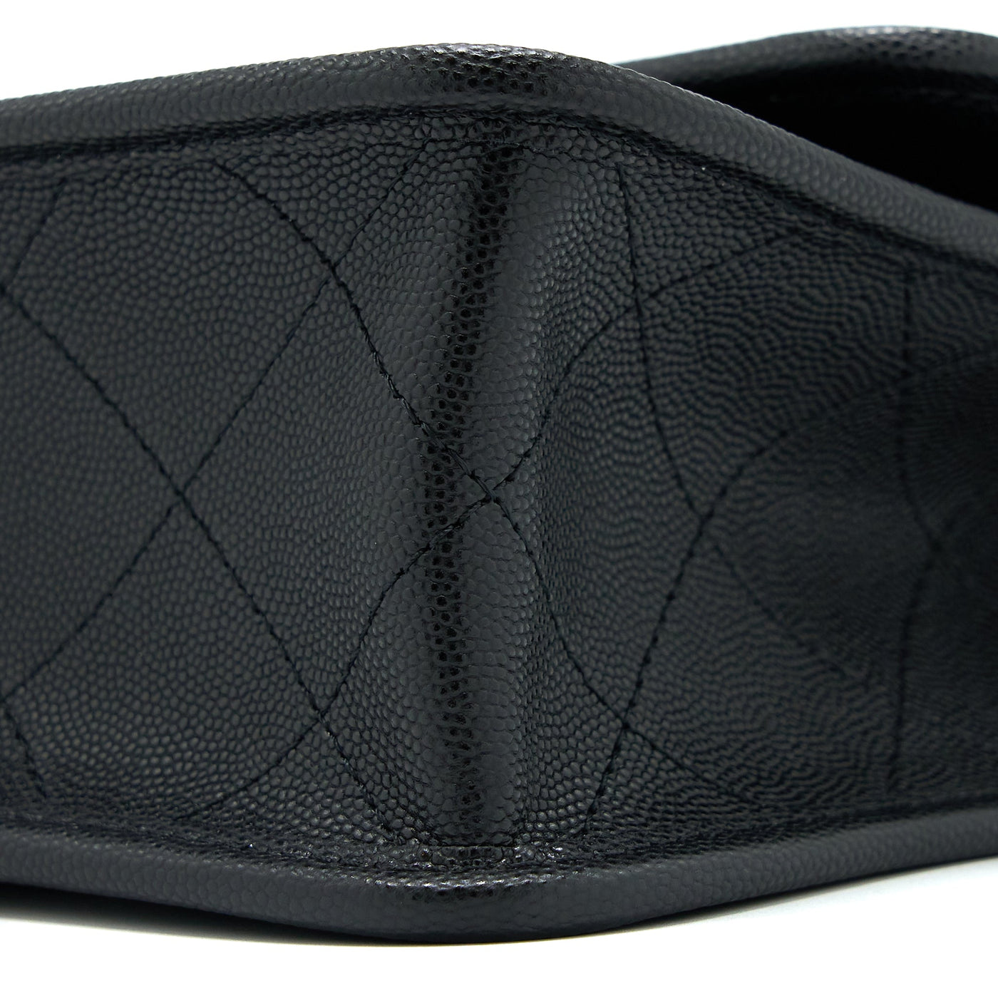 CHANEL 22K TOP HANDLE MESSENGER BAG CAVIAR BLACK BRUSHED GHW (MICROCHIP)