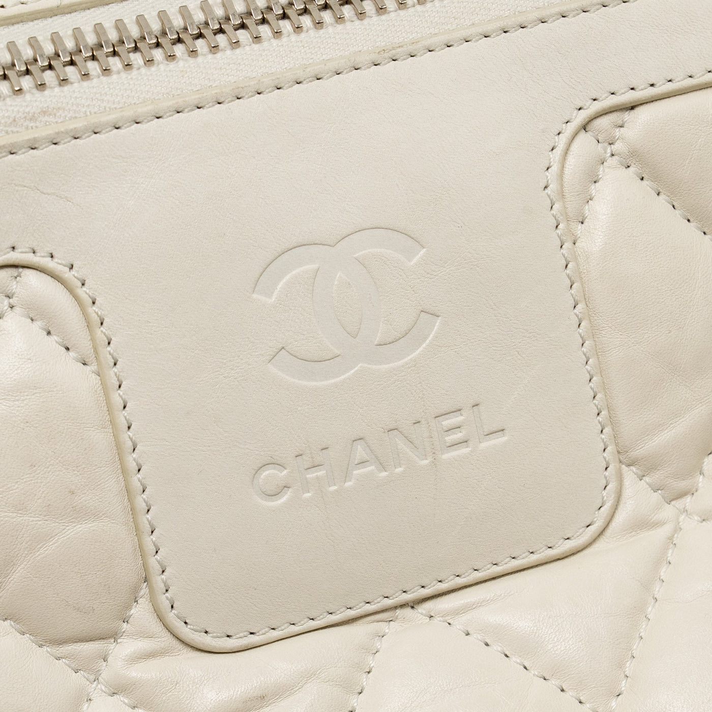 CHANEL COCOON TRAVEL TOTE BAG CALFSKIN WHITE SHW
