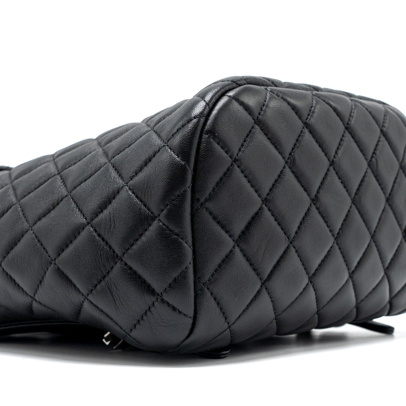 CHANEL SMALL URBAN SPIRIT BACKPACK LAMBSKIN BLACK WITH BLACK HARDWARE