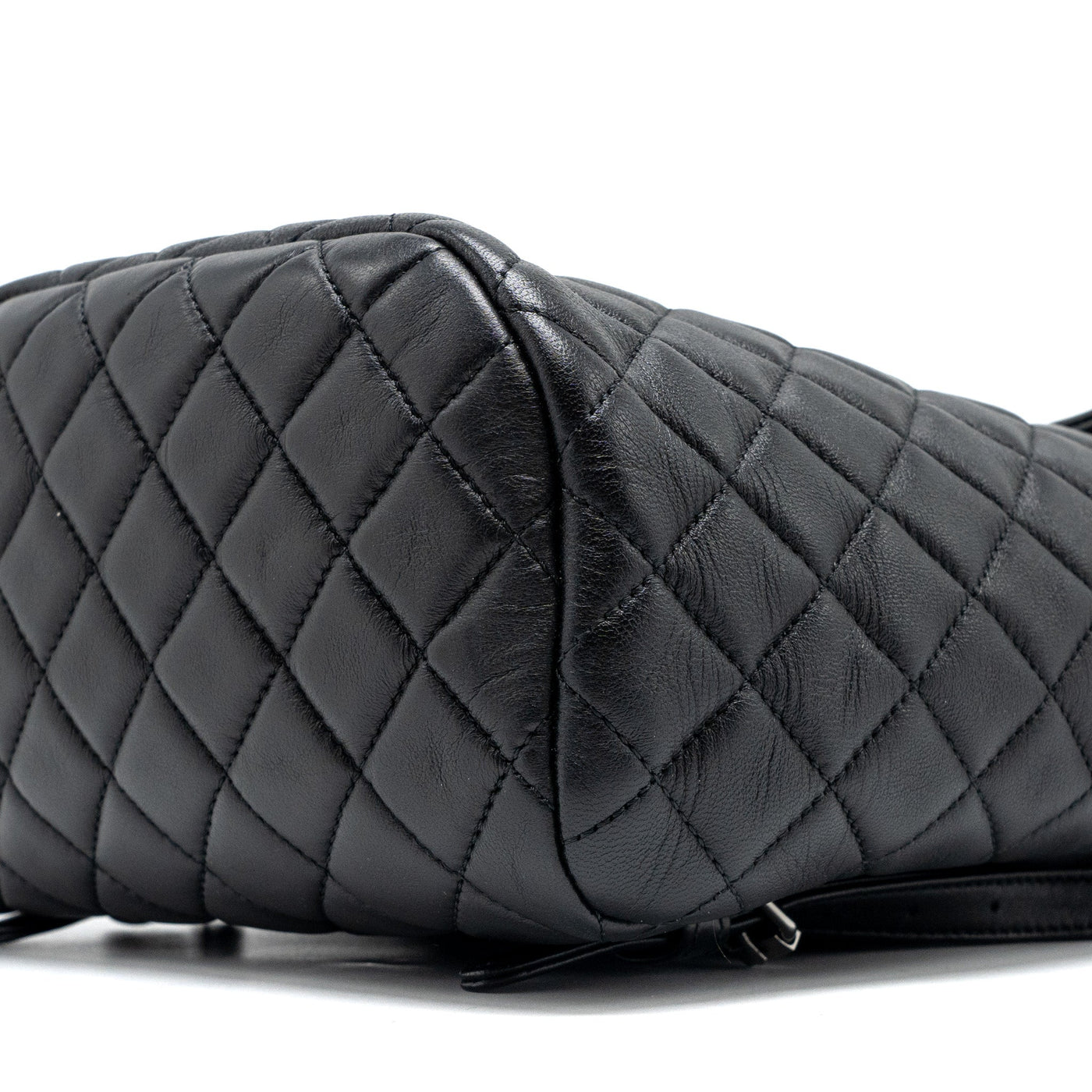 CHANEL SMALL URBAN SPIRIT BACKPACK LAMBSKIN BLACK WITH BLACK HARDWARE
