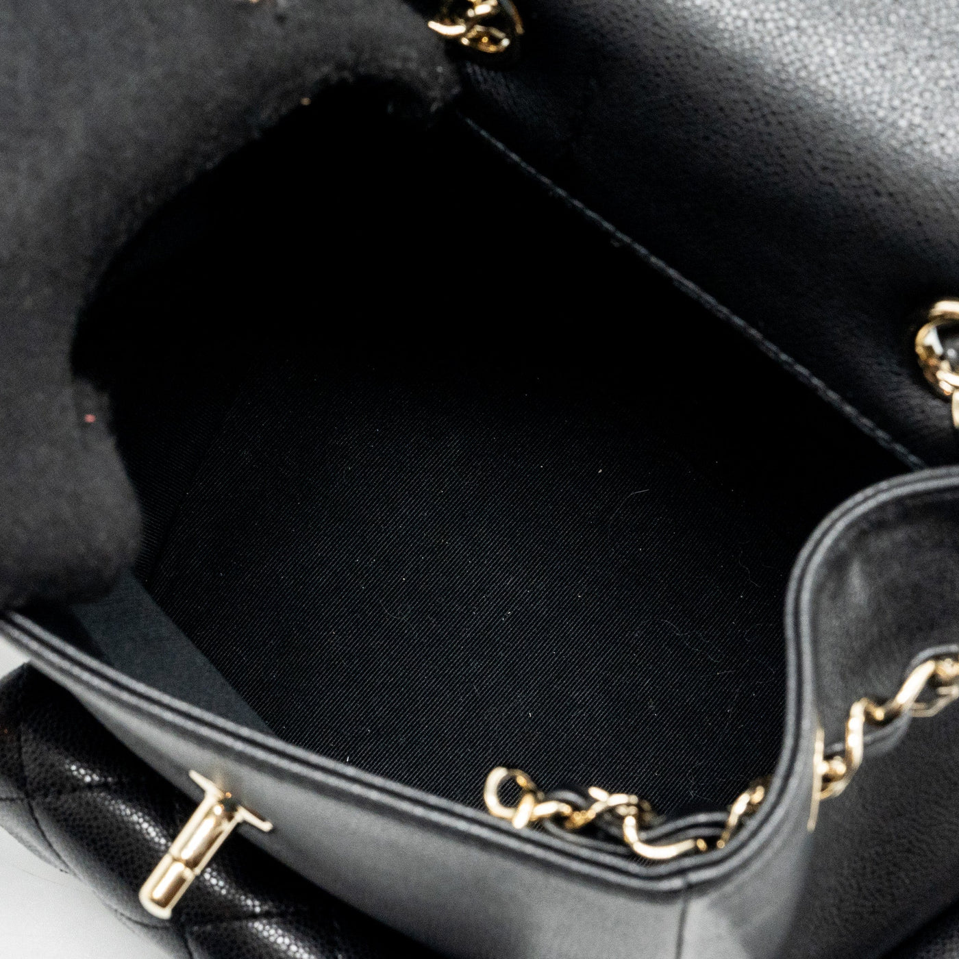 CHANEL 23K TRIPLE POCKET BACKPACK CAVIAR BLACK LGHW (MICROCHIP)
