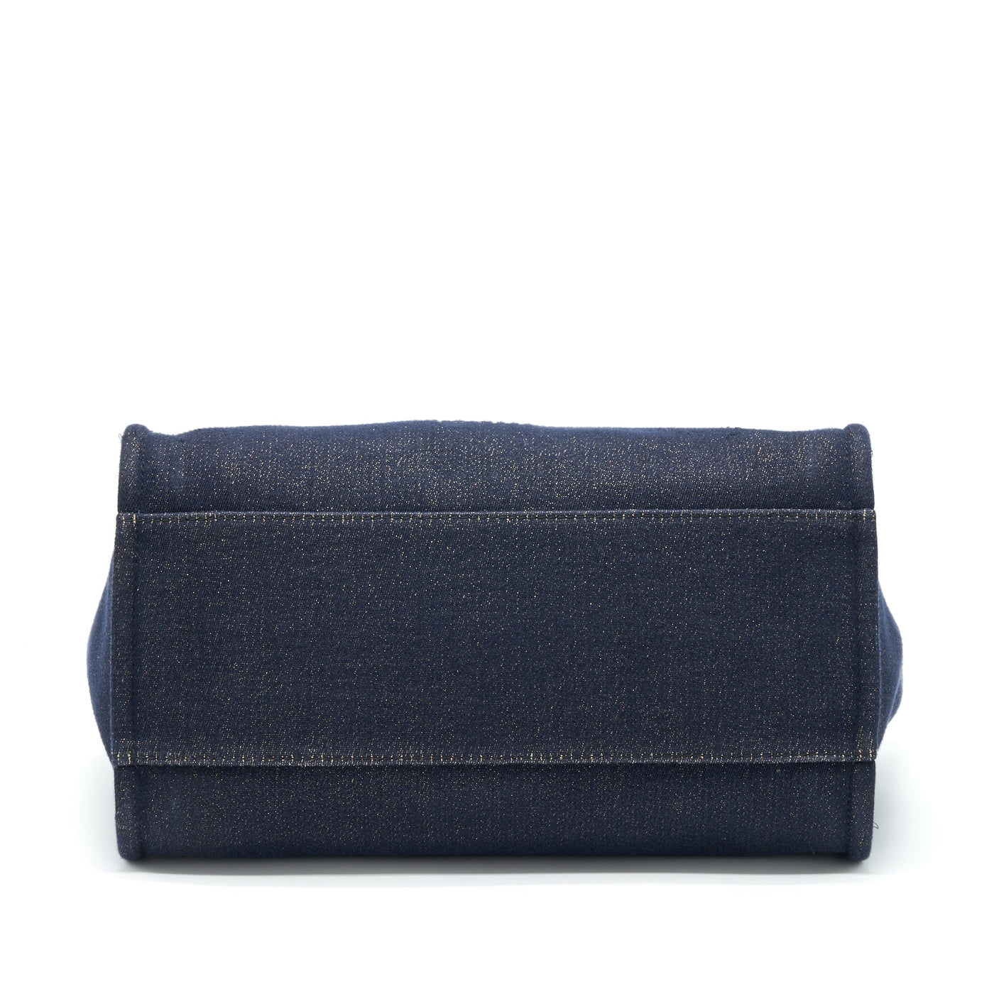 CHANEL DEAUVILLE TOTE BAG DENIM DARK BLUE/GOLD GHW