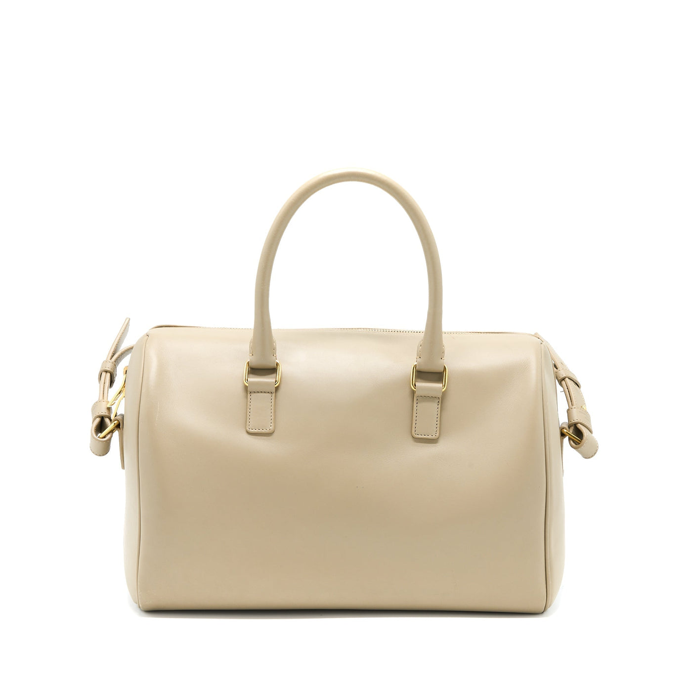 SAINT LAURENT DUFFLE BAG CALFSKIN LIGHT GREY GHW