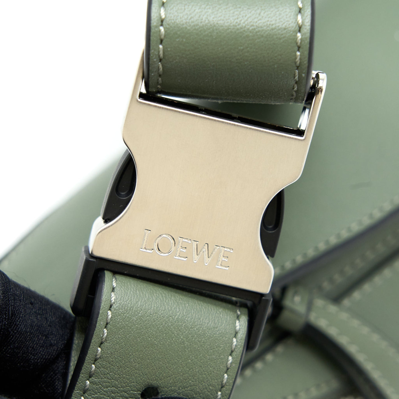 LOEWE MINI PUZZLE BUMBAG CALFSKIN DARK SAGE SHW