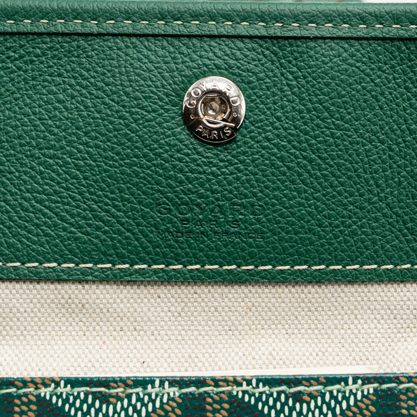 GOYARD SAINT LOUIS PM TOTE BAG CANVAS GREEN SHW
