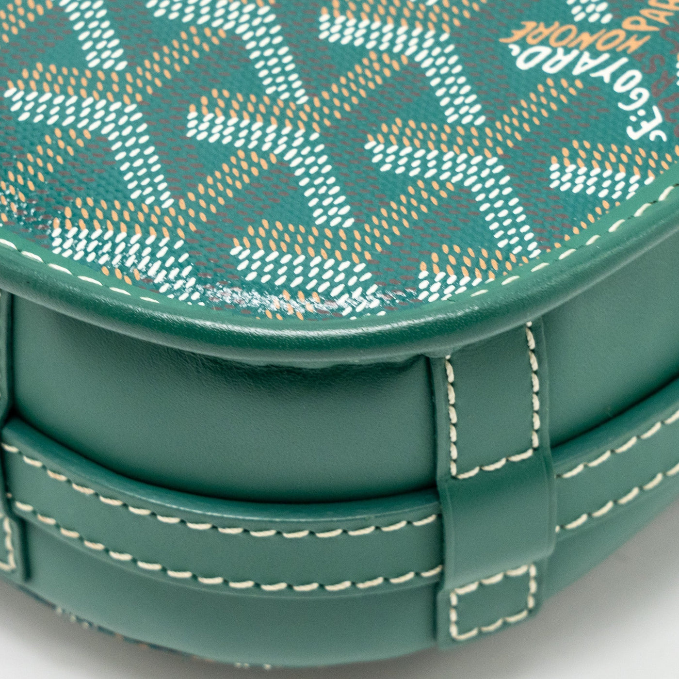 GOYARD BELVEDERE PM MESSENGER BAG GOYARDLINE CANVAS GREEN SHW