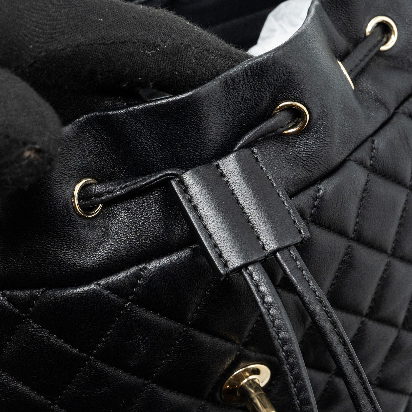 CHANEL QUILTED FLAP BACKPACK LAMBSKIN BLACK GHW