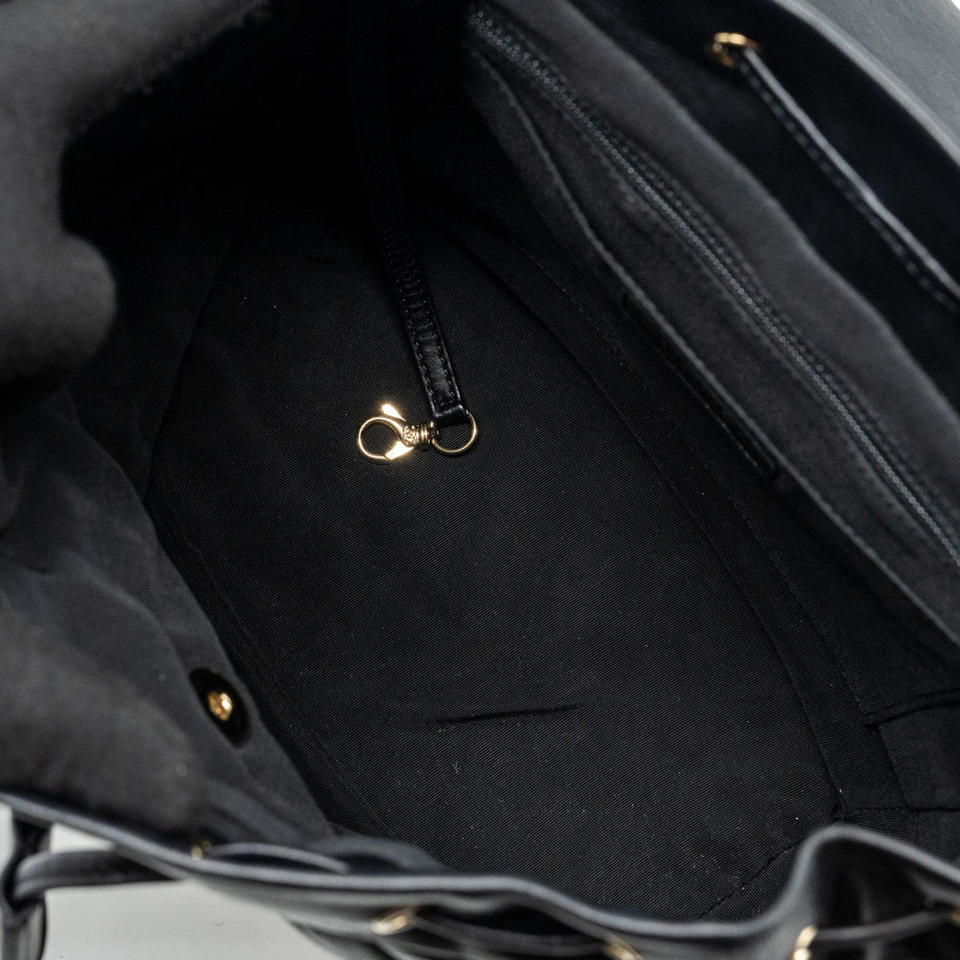 CHANEL QUILTED FLAP BACKPACK LAMBSKIN BLACK GHW