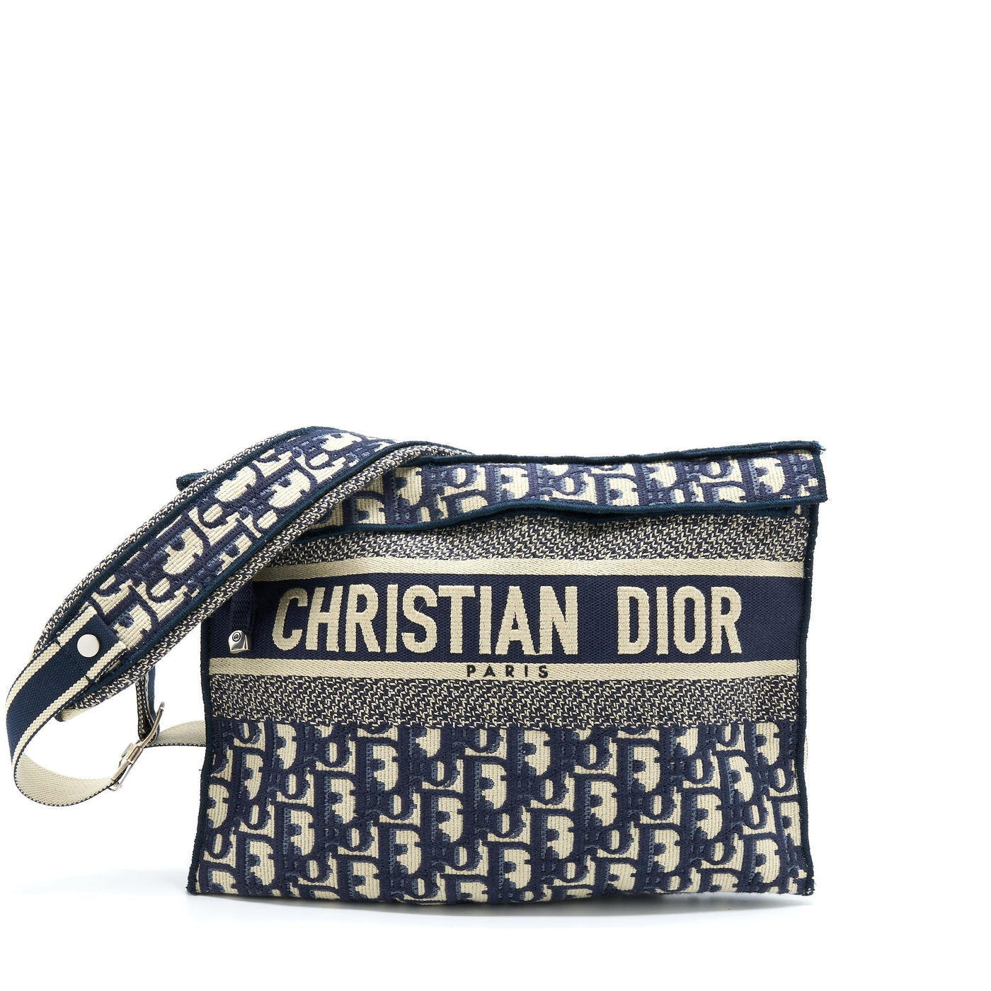 DIOR CROSSBODY MESSENGER BAG BLUE OBLIQUE CANVAS