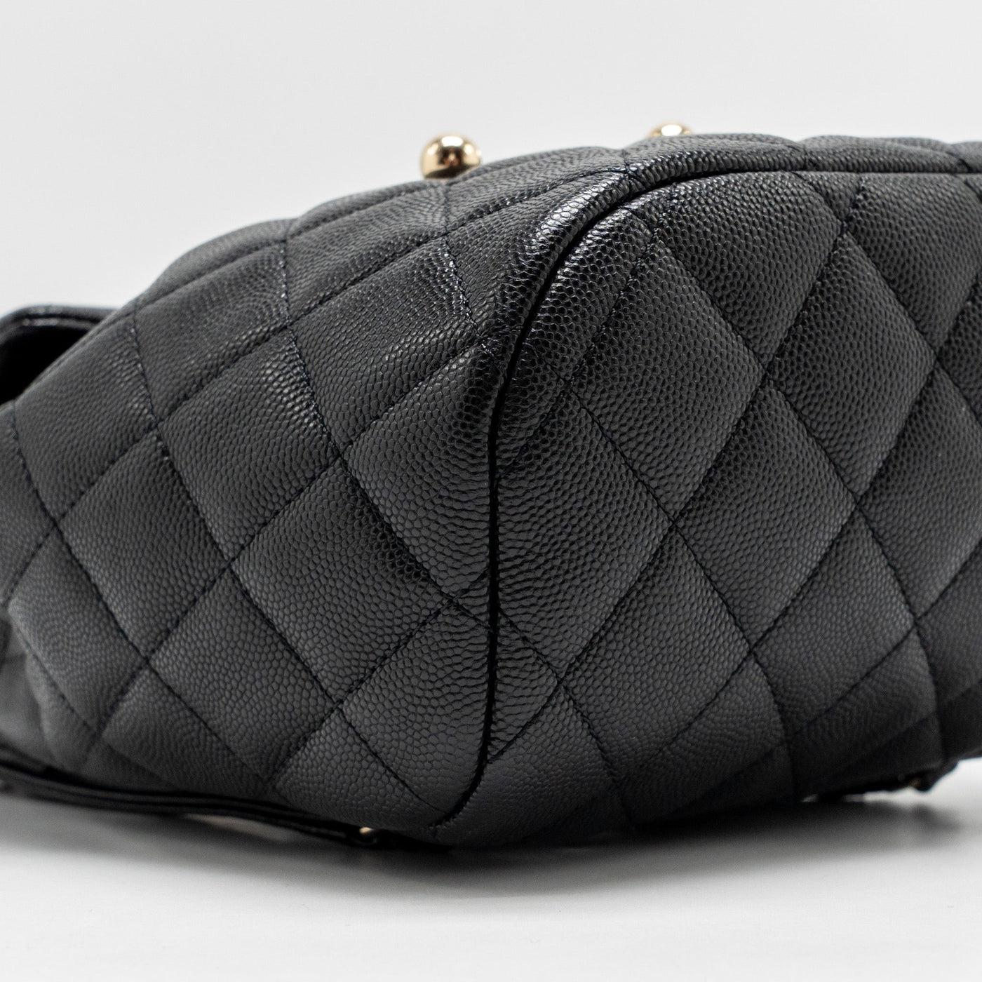 CHANEL QUILTED MINI BACKPACK CAVIAR BLACK LGHW (MICROCHIP)