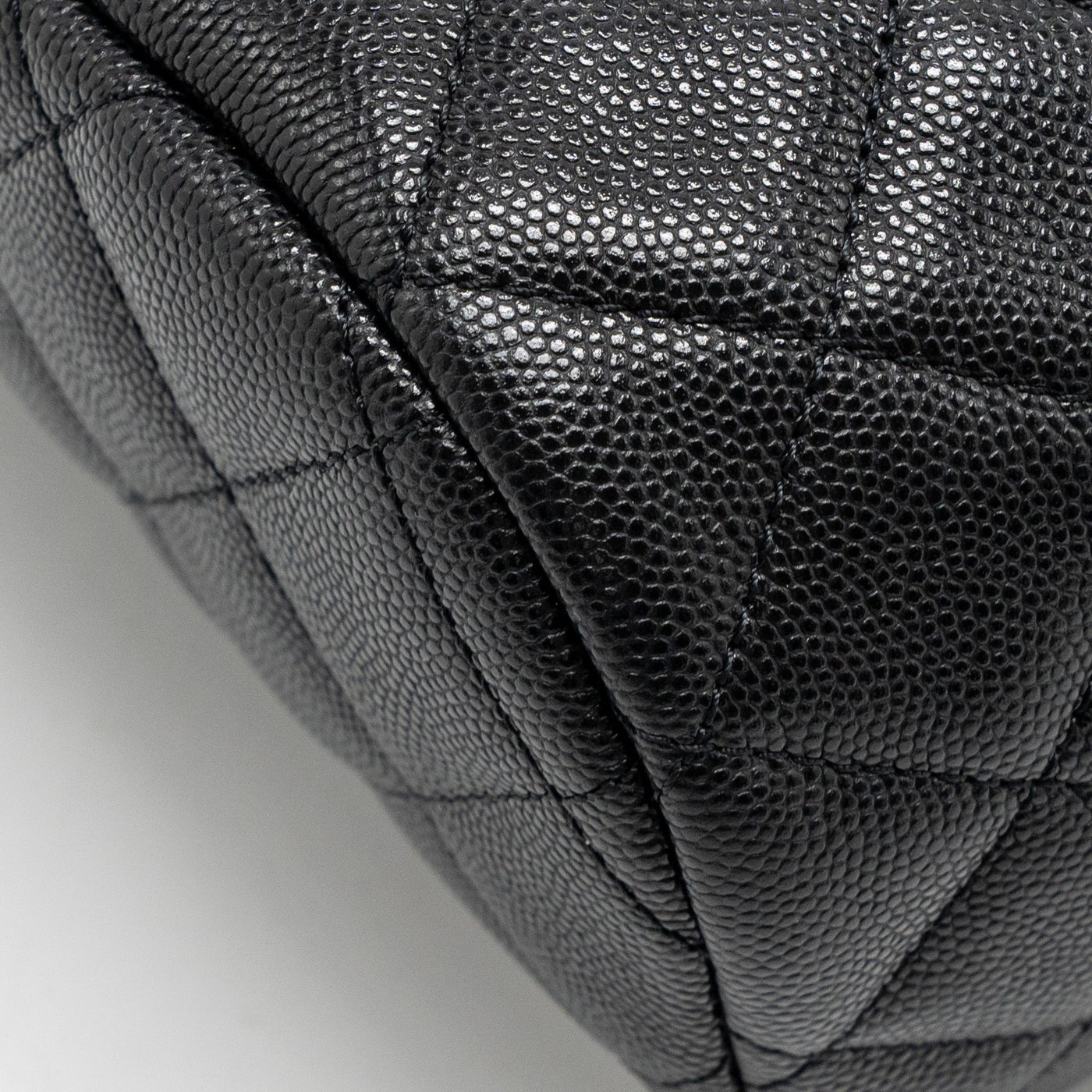 CHANEL QUILTED MINI BACKPACK CAVIAR BLACK LGHW (MICROCHIP)