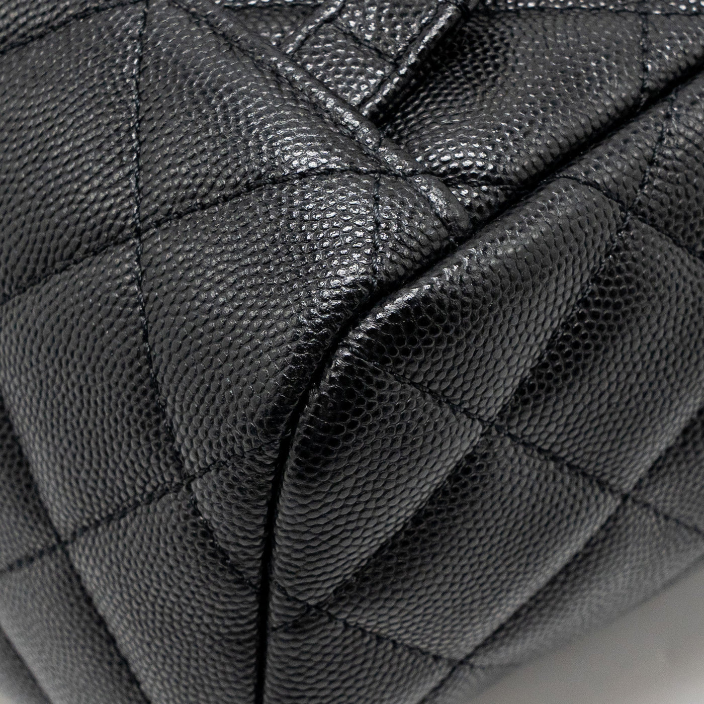CHANEL QUILTED MINI BACKPACK CAVIAR BLACK LGHW (MICROCHIP)