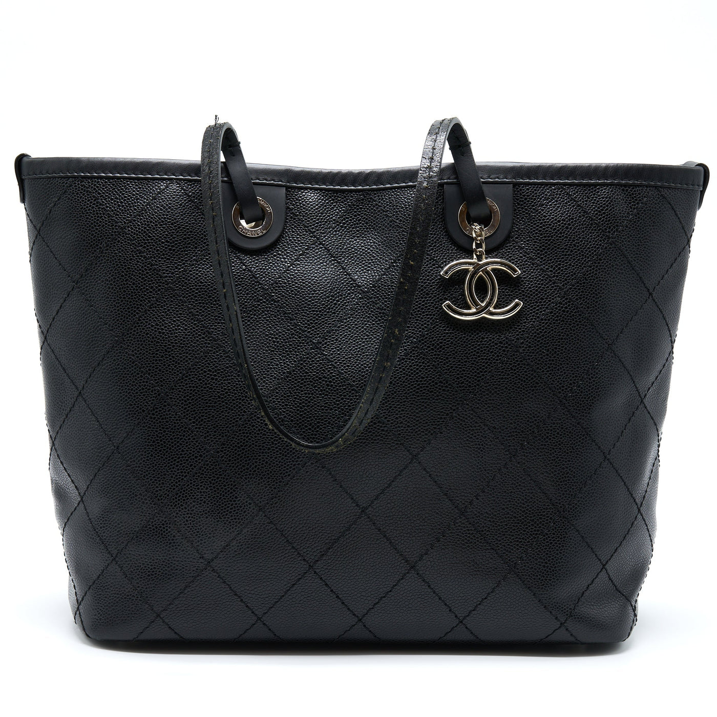 CHANEL TOTE BAG CAVIAR BLACK SHW