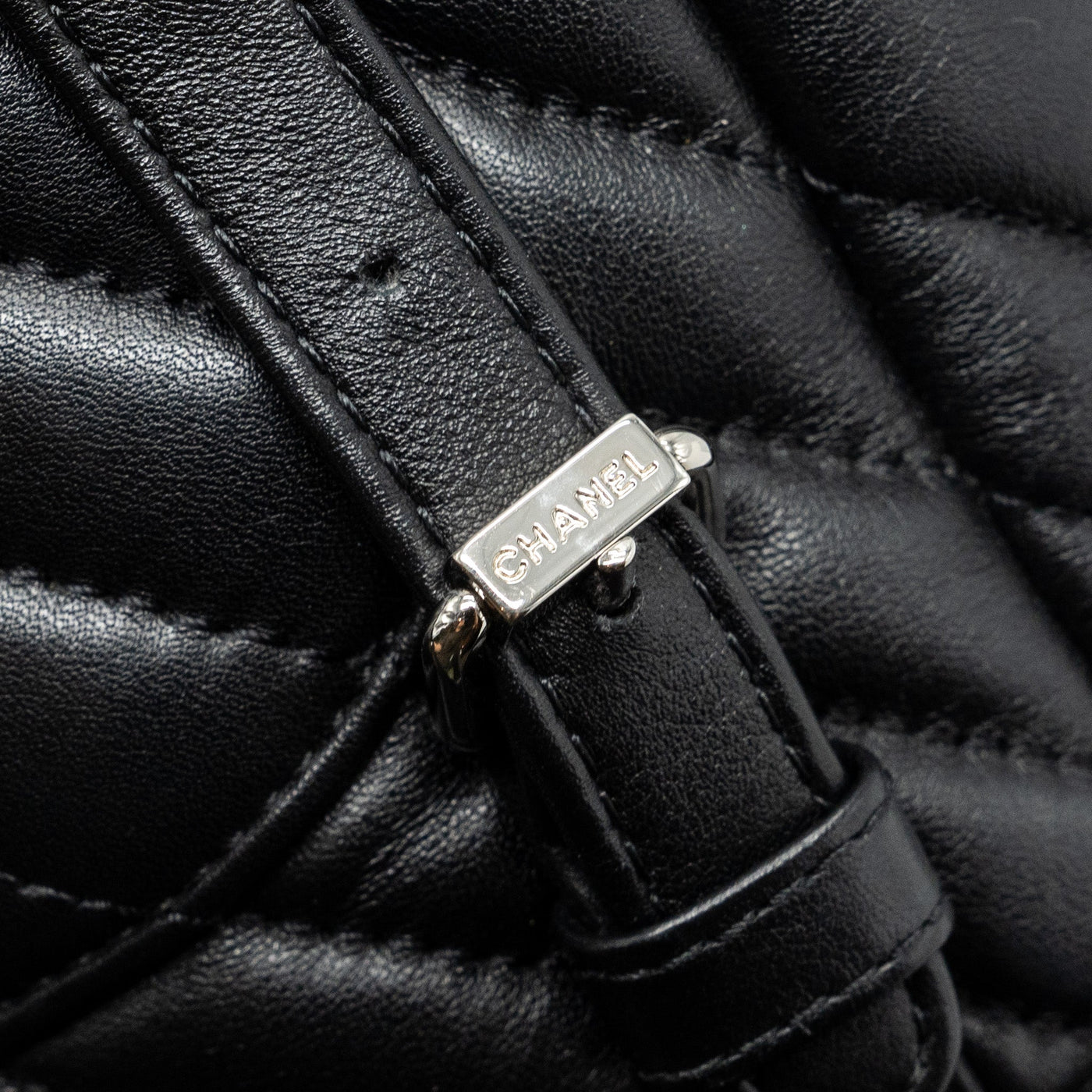 CHANEL SMALL URBAN SPIRIT  BACKPACK CHEVRON CALFSKIN BLACK SHW
