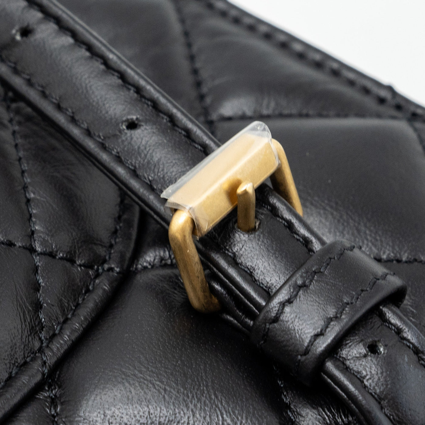 CHANEL 23S FLAP BACKPACK CALFSKIN BLACK BRUSHED GHW (MICROCHIP)
