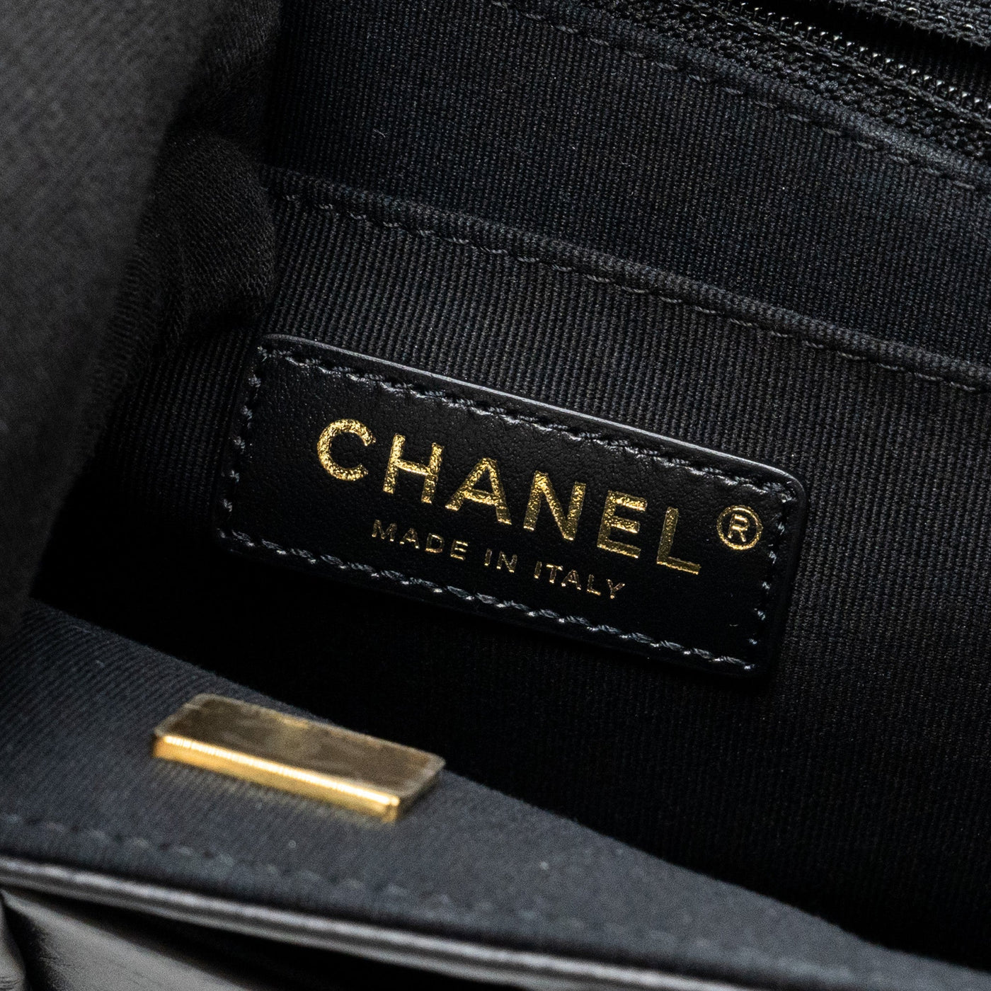CHANEL 23S FLAP BACKPACK CALFSKIN BLACK BRUSHED GHW (MICROCHIP)