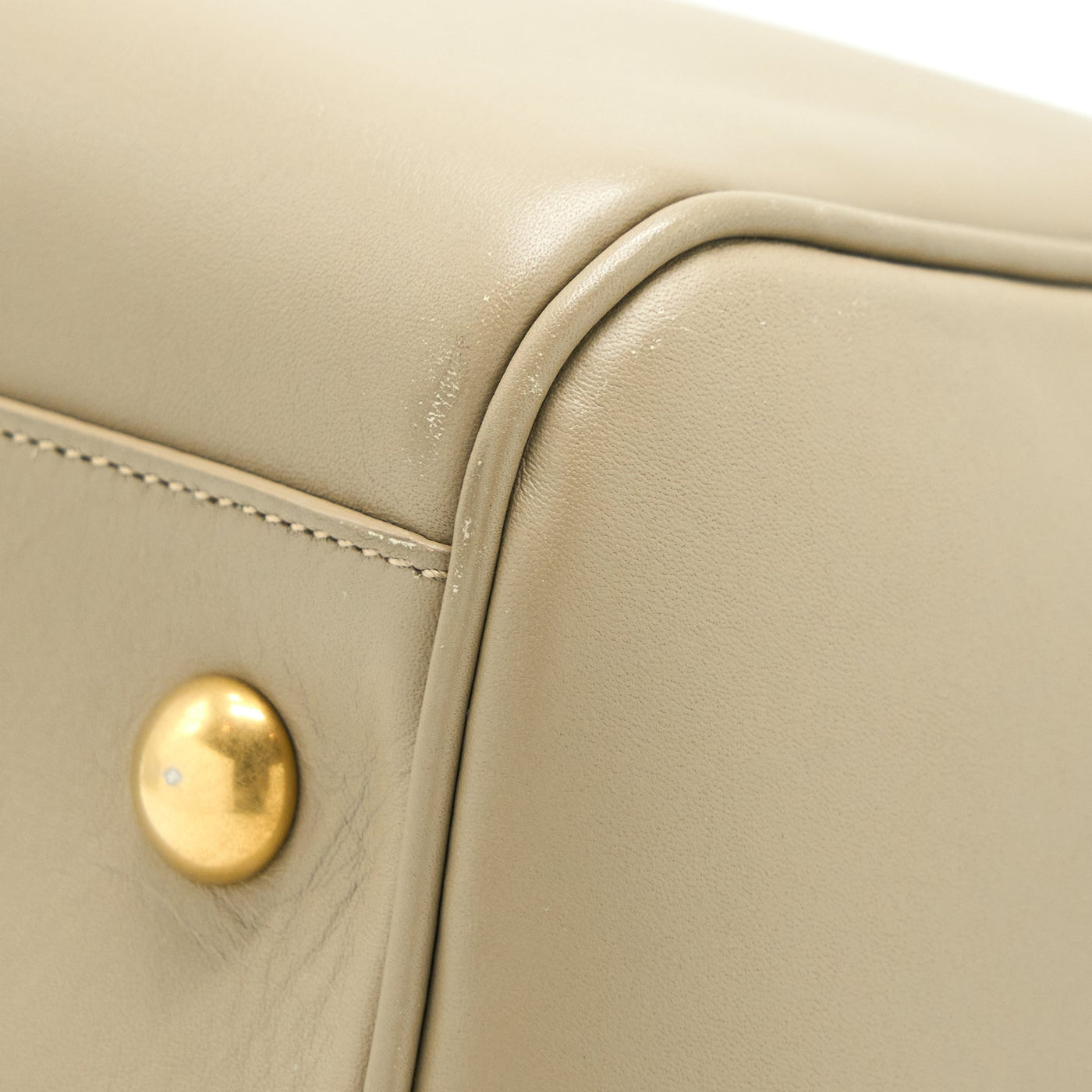 SAINT LAURENT DUFFLE BAG CALFSKIN LIGHT GREY GHW
