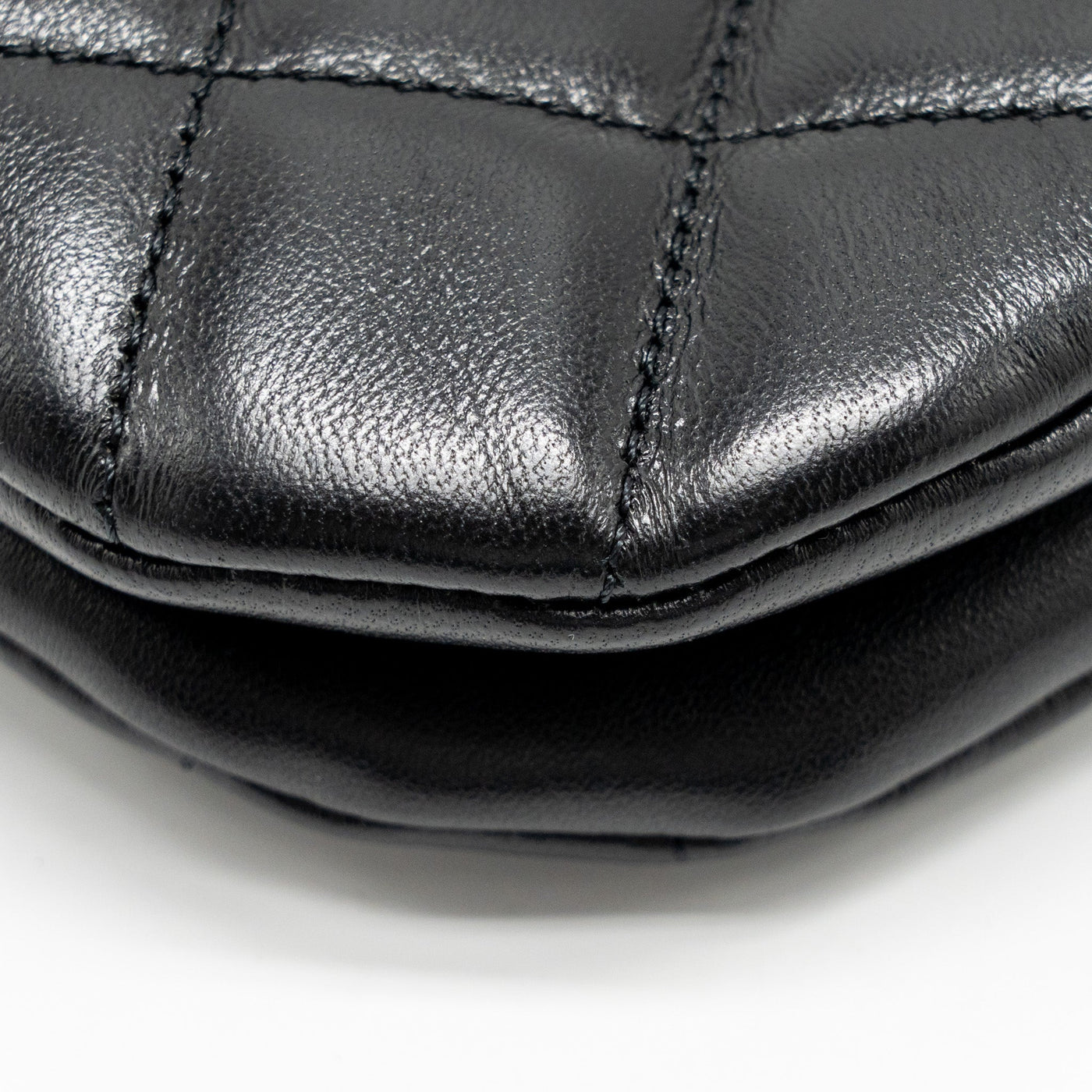 CHANEL 24C QUILTED SMALL MESSENGER BAG BLACK LAMBSKIN GHW (MICROCHIP)