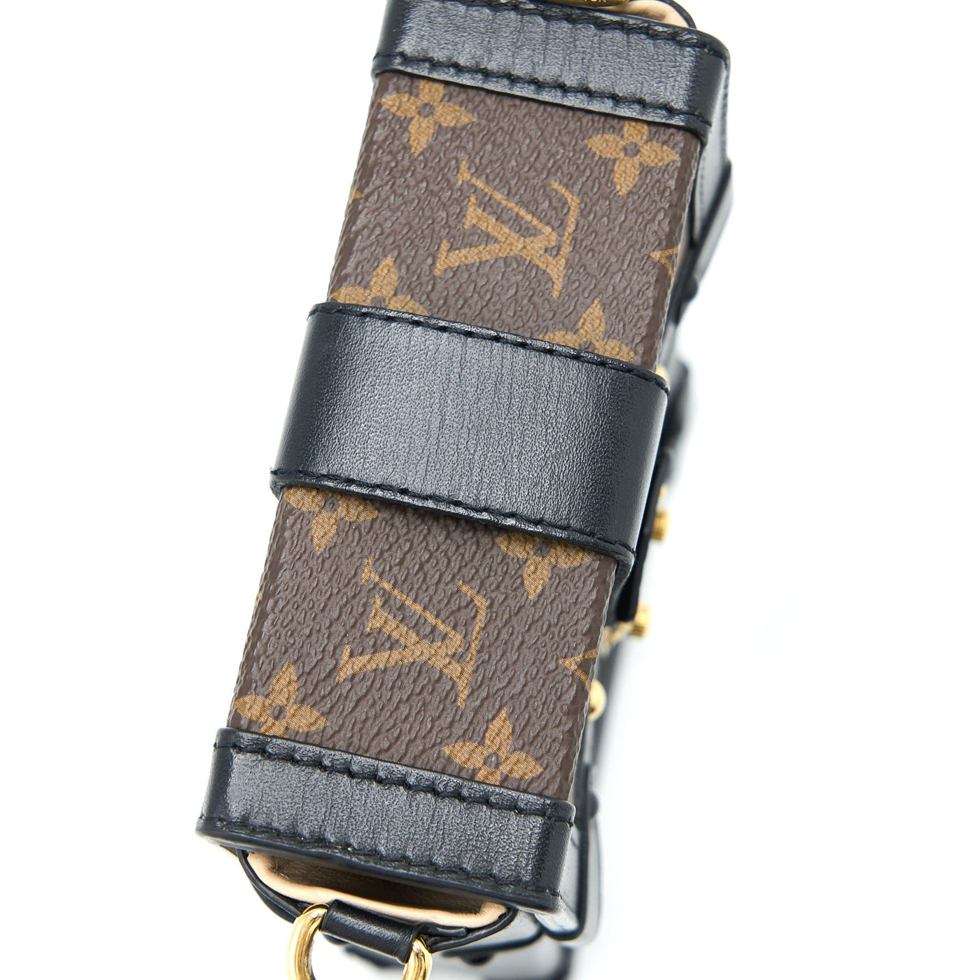 LOUIS VUITTON VERTICAL TRUNK POCHETTE WITH CHAIN MONOGRAM CANVAS GHW