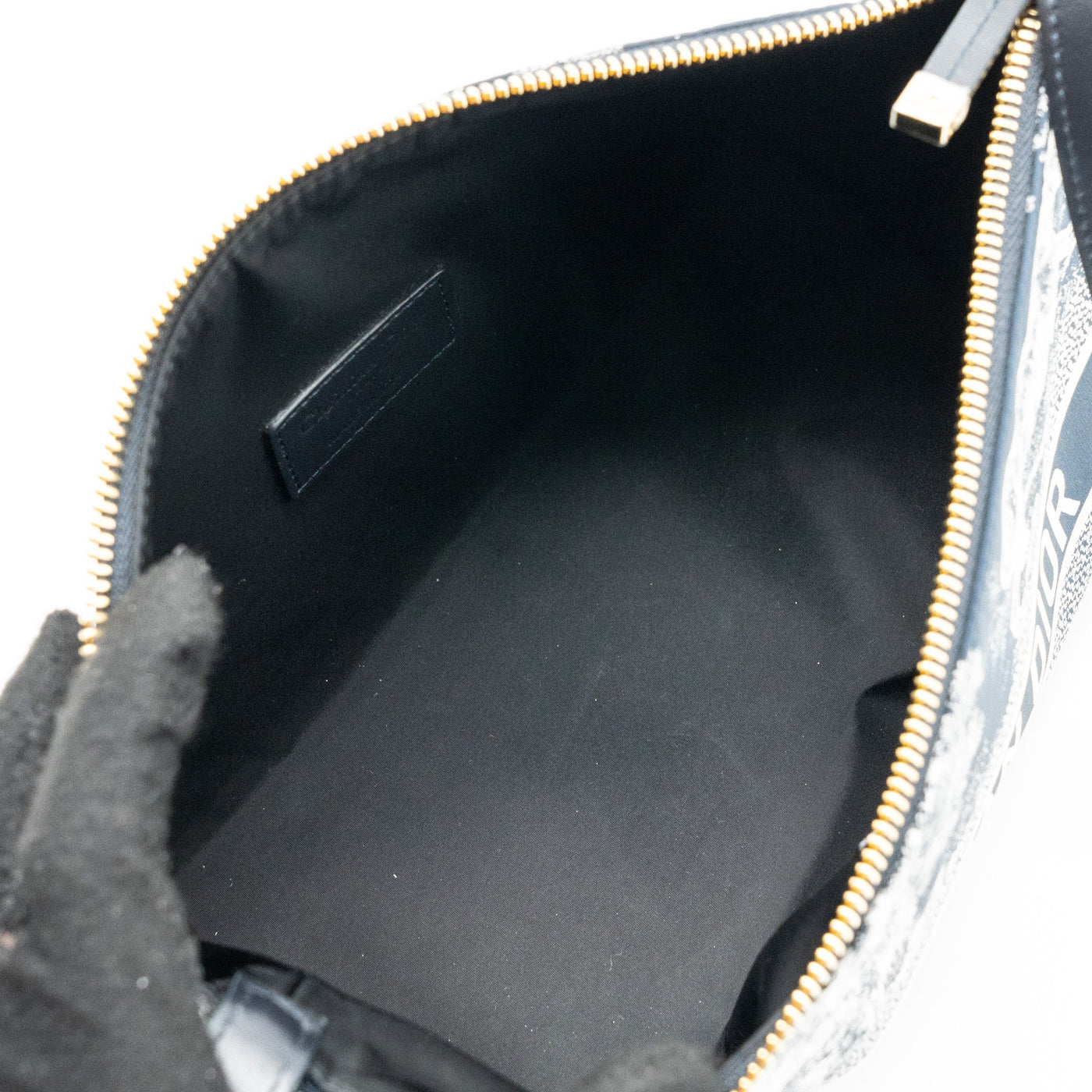 DIOR MEDIUM DIOR TRAVEL NOMAD POUCH FABRIC NAVY GHW