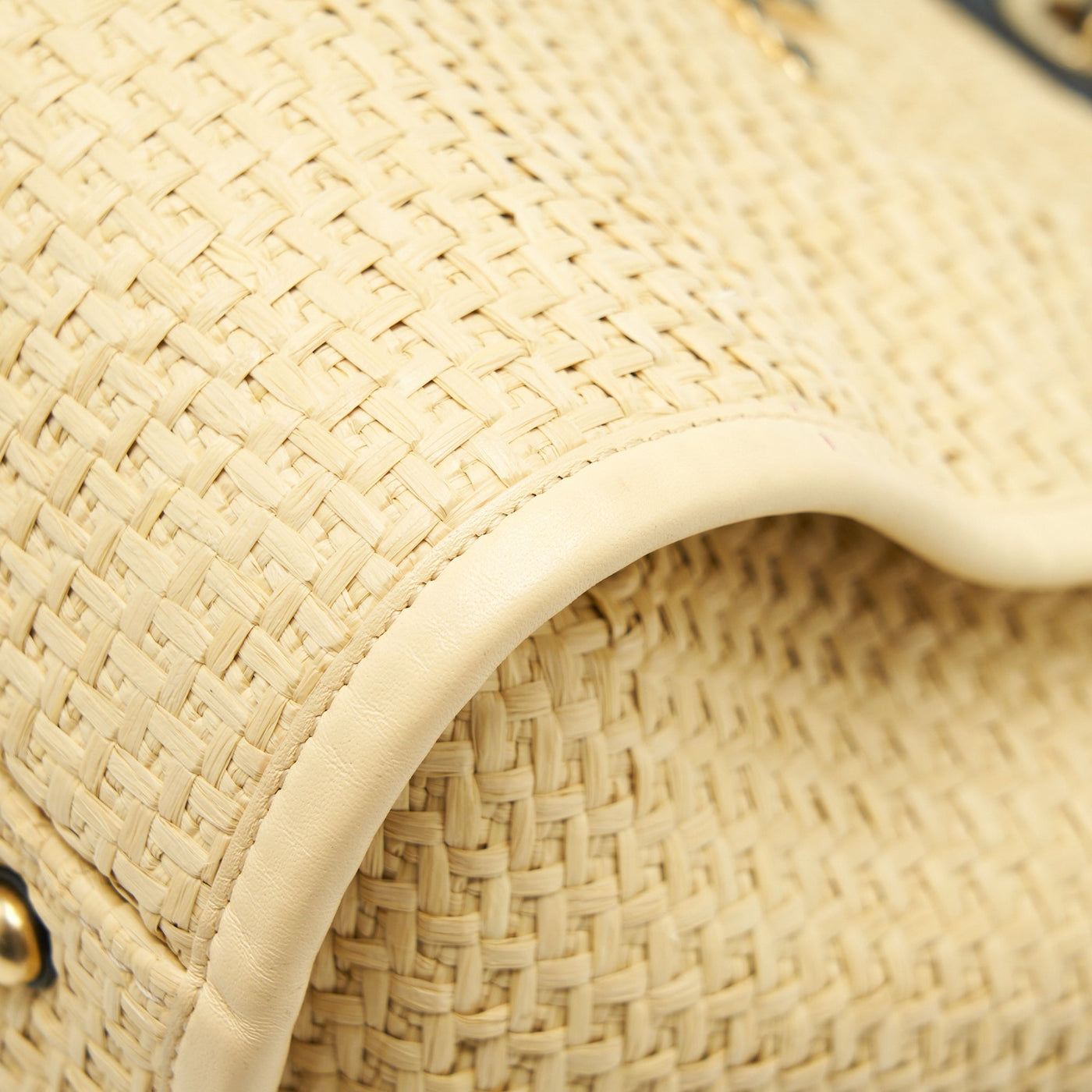 CHANEL GOLD RAFFIA DEAUVILLE TOTE BAG GHW