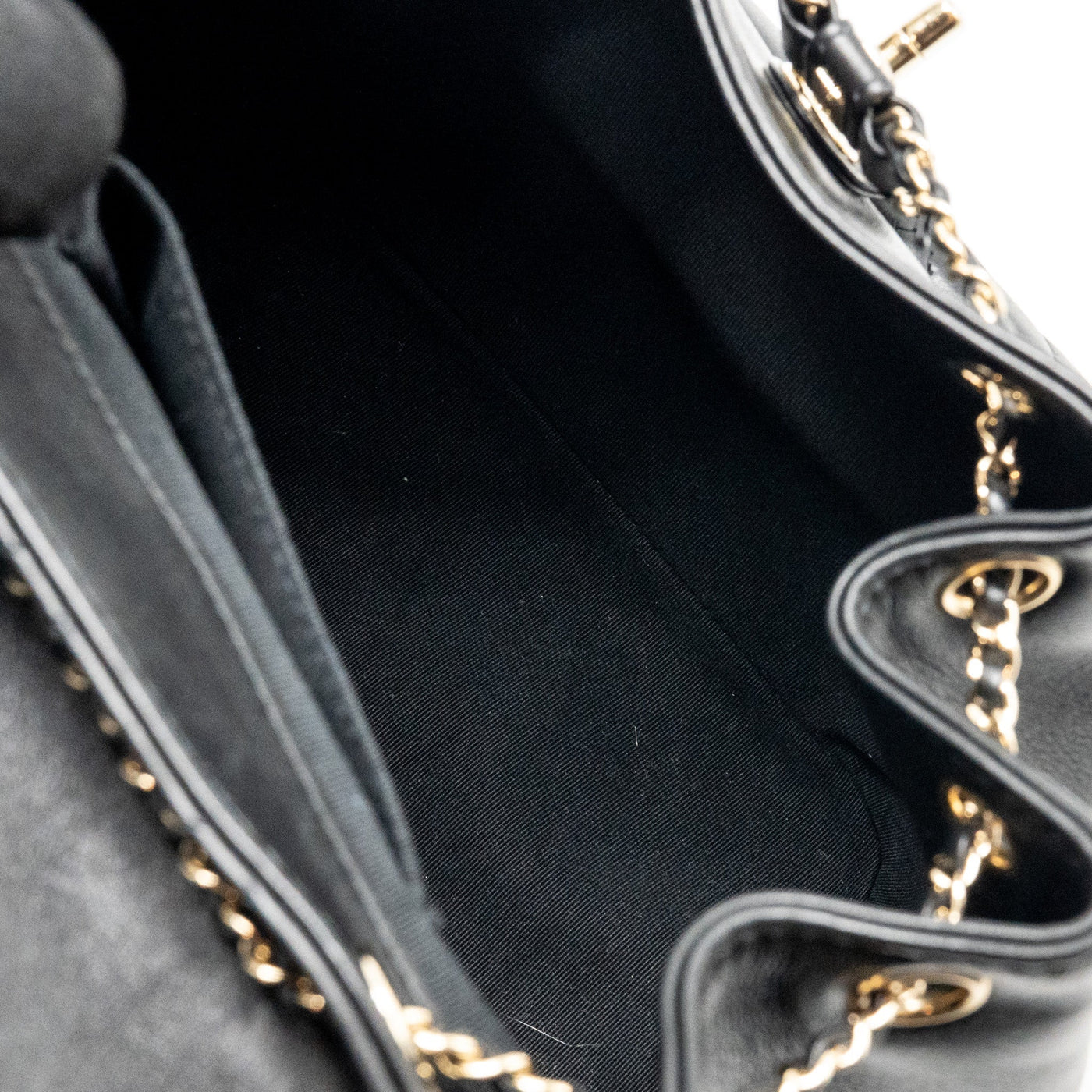 CHANEL LARGE DUMA BACKPACK CALFSKIN BLACK LGHW (MICROCHIP)
