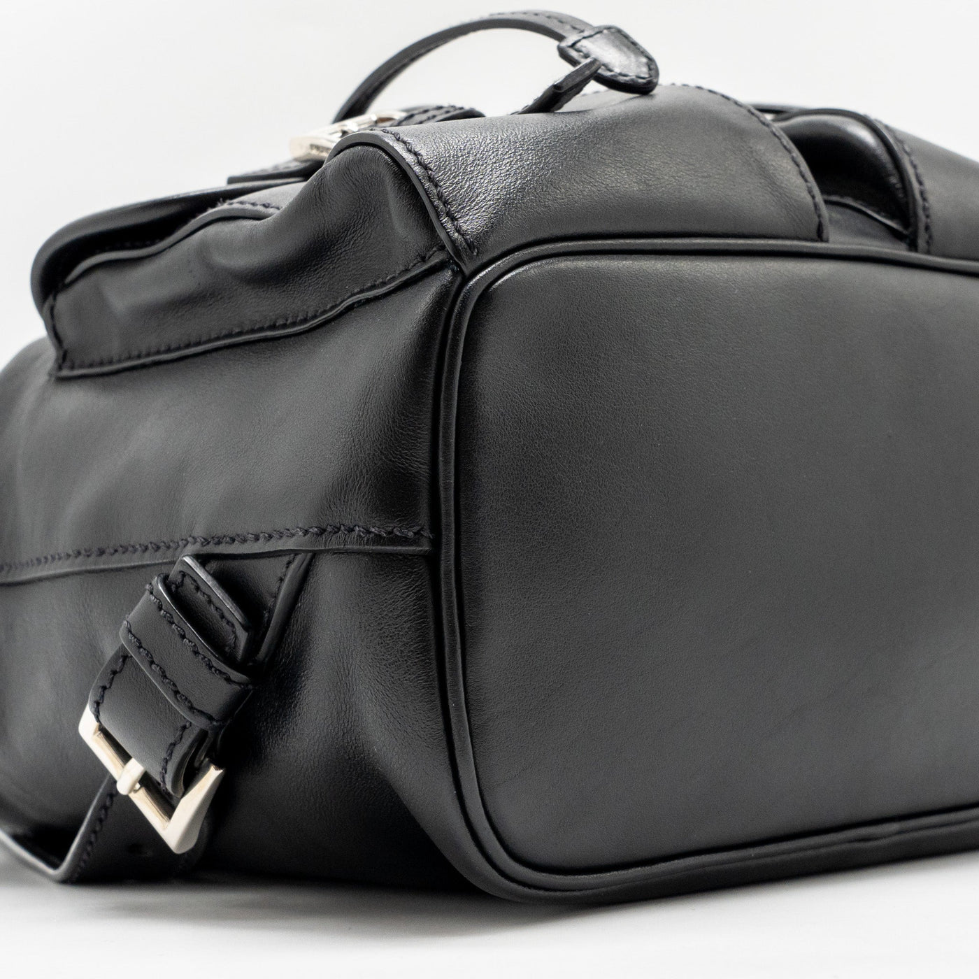 PRADA ZAINETTO BACKPACK LEATHER BLACK SHW