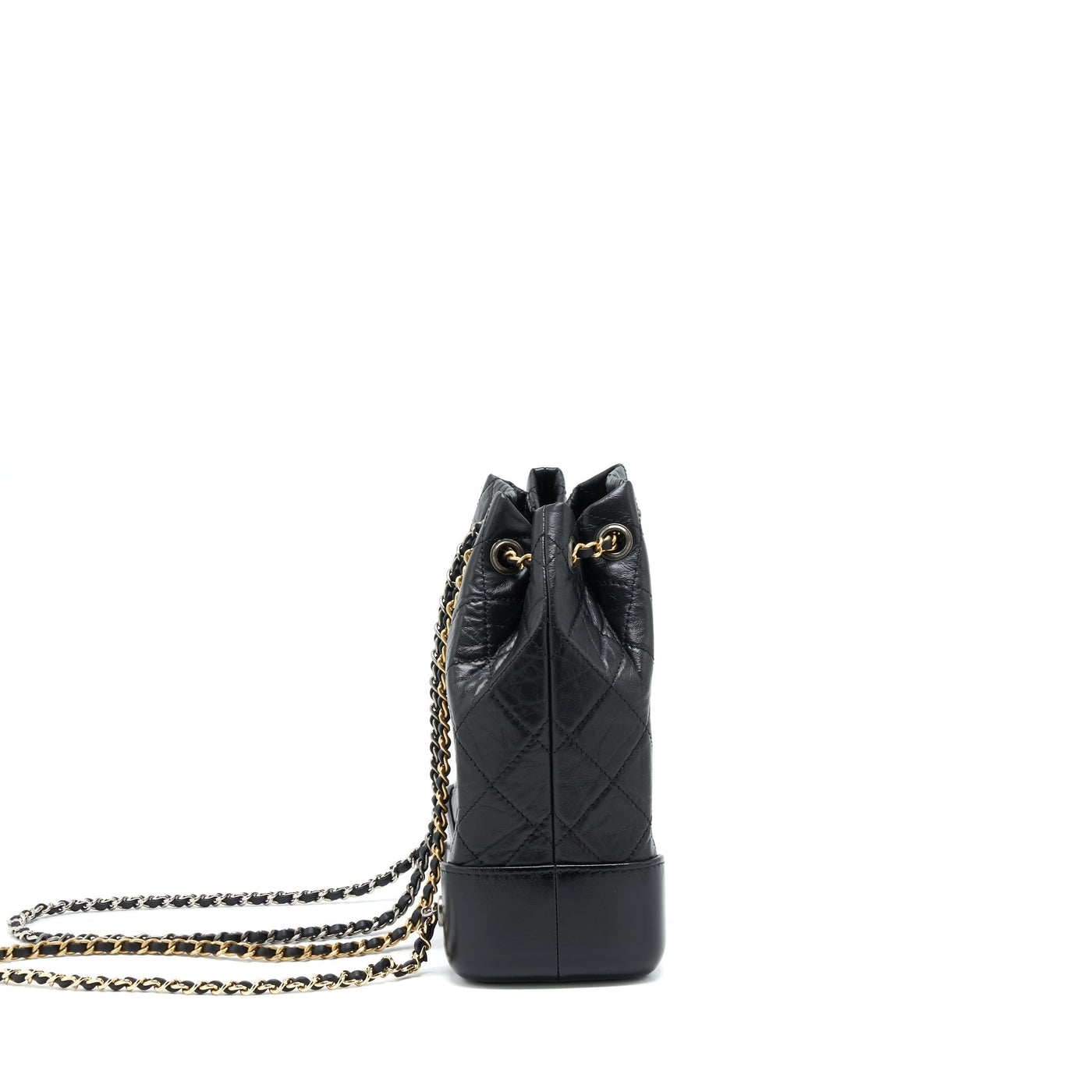 CHANEL SMALL GABRIELLE BACKPACK CALFSKIN BLACK WITH MULTICOLOUR HARDWARE (MICROCHIP)