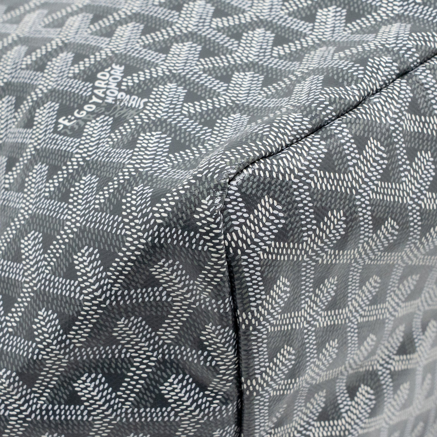 GOYARD SAINT LOUIS GM TOTE BAG GOYARDINE CANVAS / LEATHER GREY