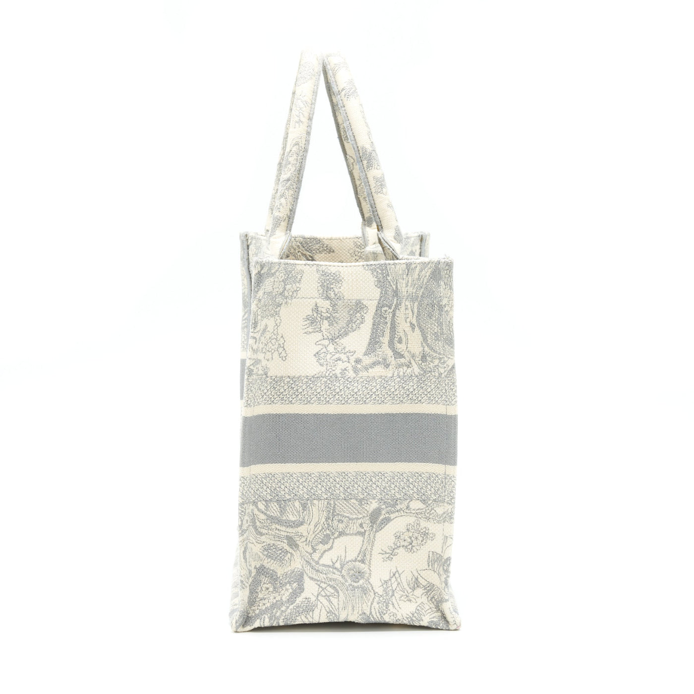 DIOR MEDIUM DIOR BOOK TOTE GREY TOILE DE JOUY EMBROIDERY