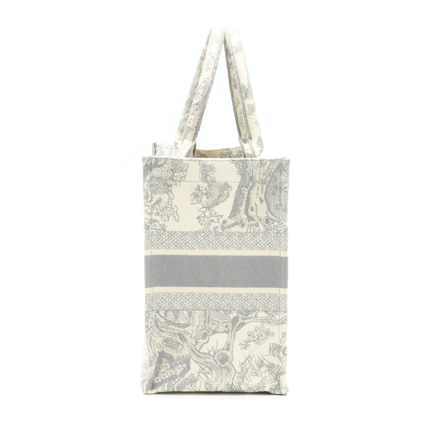 DIOR MEDIUM DIOR BOOK TOTE GREY TOILE DE JOUY EMBROIDERY