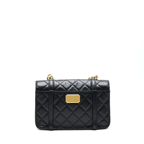 CHANEL 21B MESSENGER BAG CALFSKIN BLACK GHW