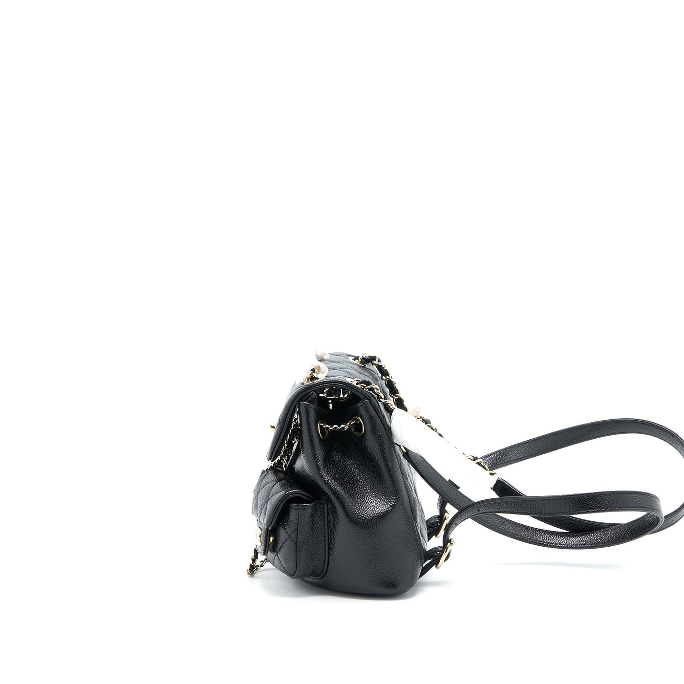 CHANEL 23P MINI TRIPLE PACK BACKPACK CAVIAR BLACK LGHW (MICROCHIP)