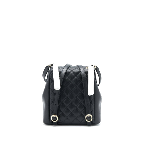 CHANEL 23P TRIPLE PACK BACKPACK CAVIAR BLACK LGHW (MICROCHIP)