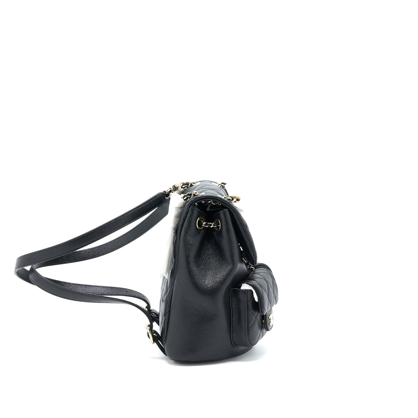 CHANEL 23P TRIPLE PACK BACKPACK CAVIAR BLACK LGHW (MICROCHIP)