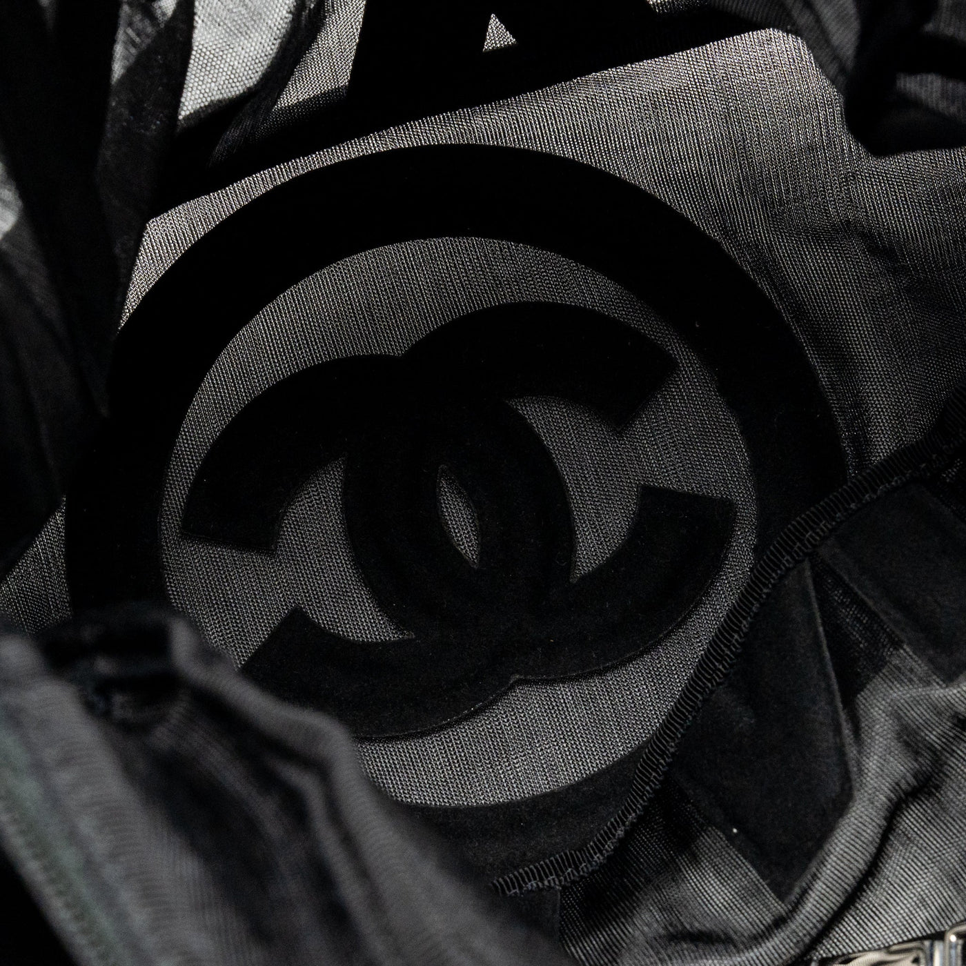 CHANEL COCO NEIGE BACKPACK MESH BLACK SHW