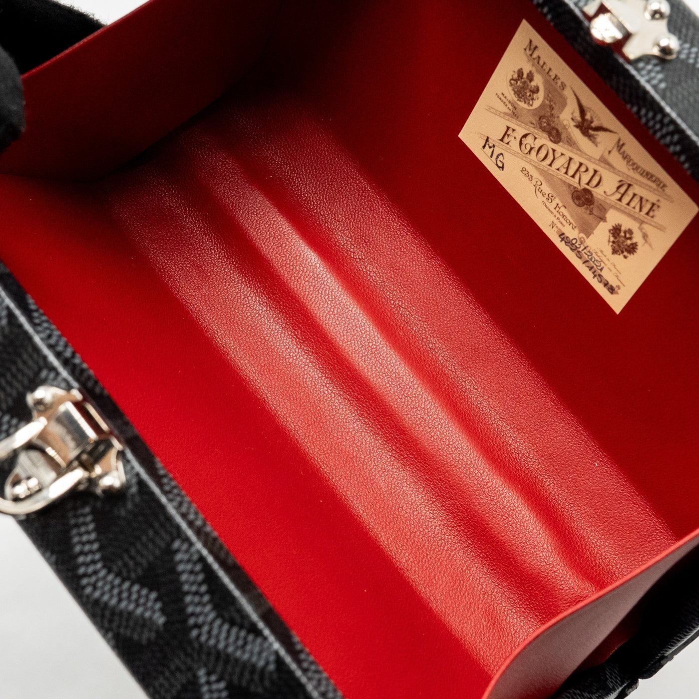 GOYARD MINAUDIERE TRUNK BAG GOYARDINE CANVAS BLACK SHW