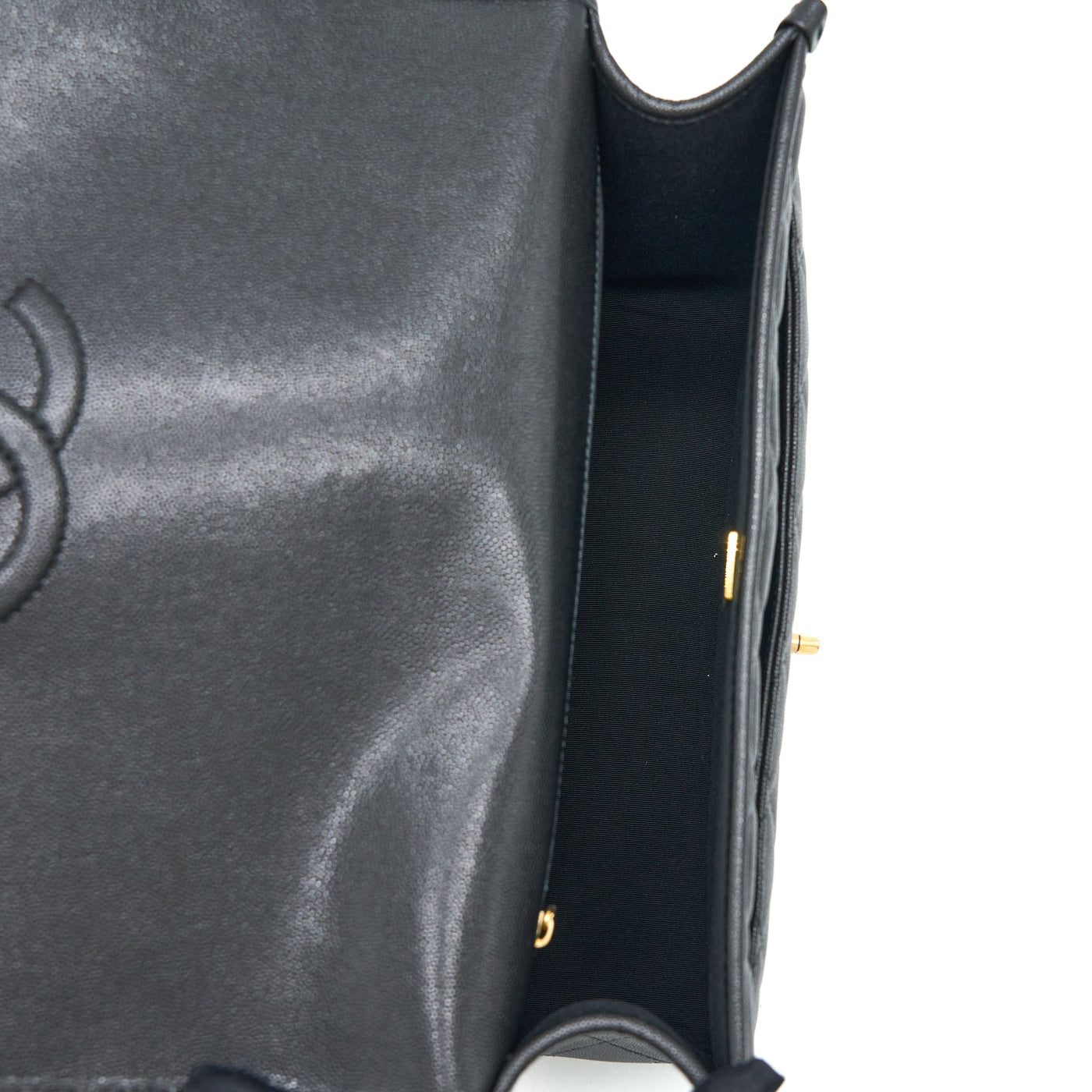 CHANEL 22K LARGE BACKPACK CAVIAR BLACK BRUSHED GHW (MICROCHIP)