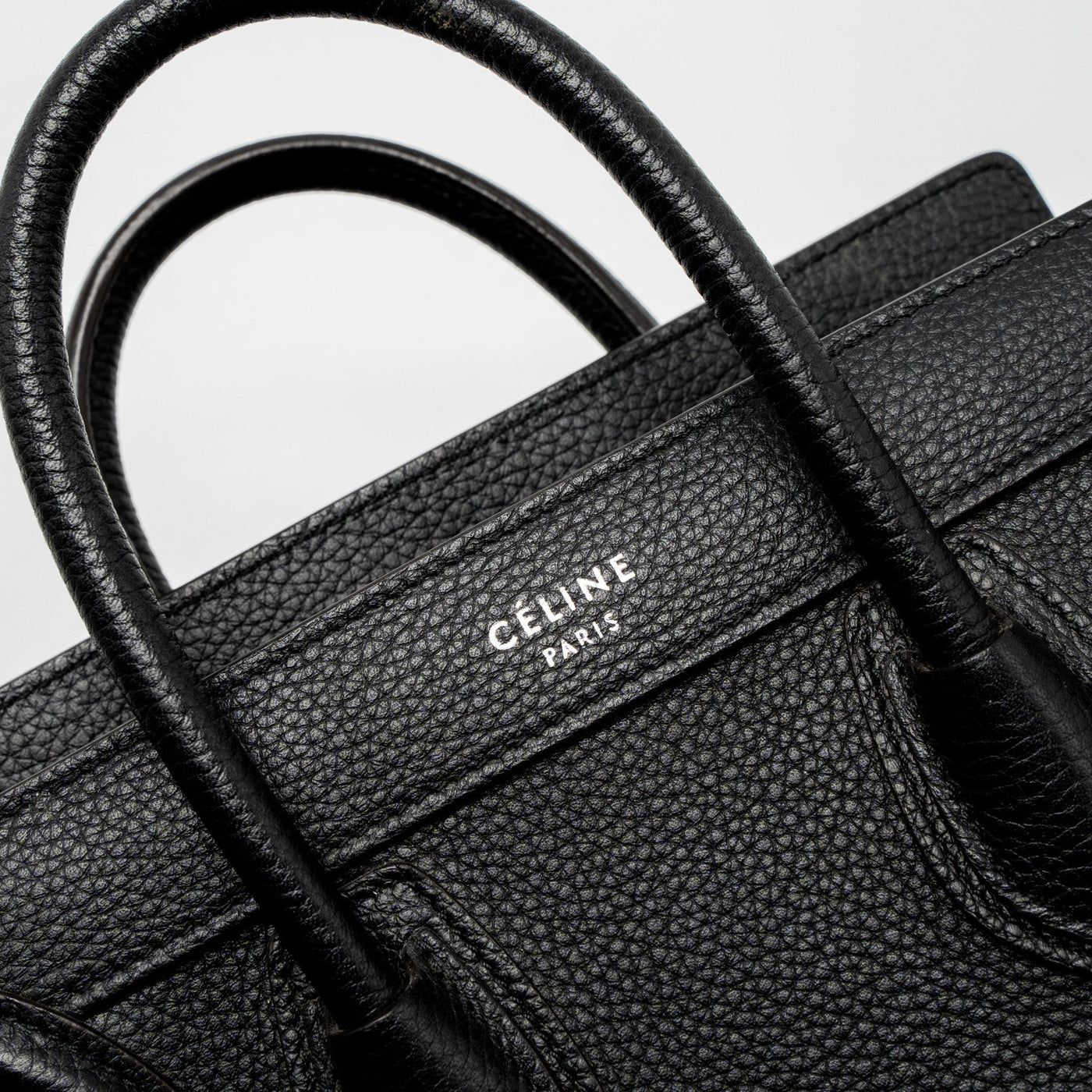 CELINE NANO LUGGAGE BAG CALFSKIN BLACK SHW
