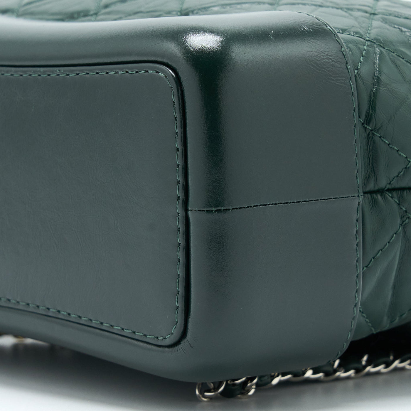 CHANEL SMALL GABRIELLE BACKPACK CALFSKIN DARK GREEN MULTICOLOUR HARDWARE