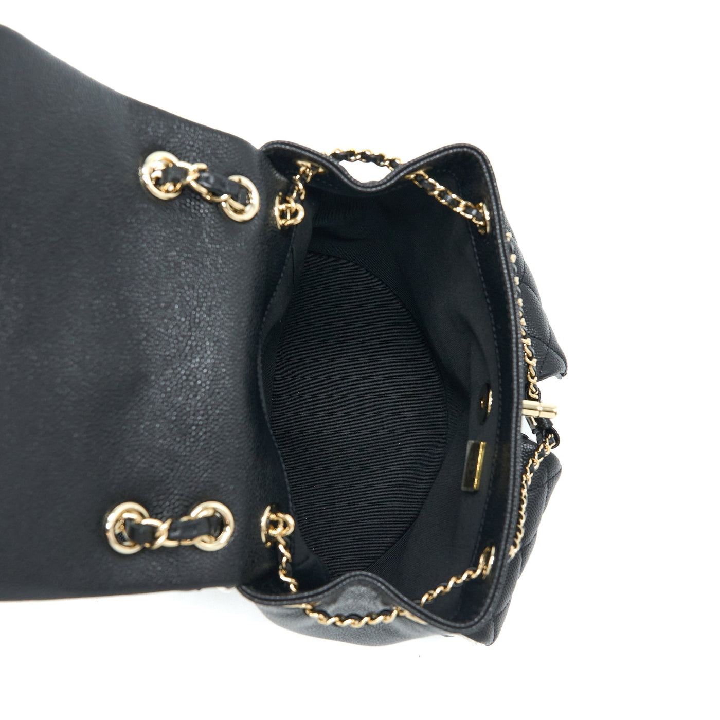 CHANEL 23P TRIPLE PACK BACKPACK CAVIAR BLACK LGHW (MICROCHIP)