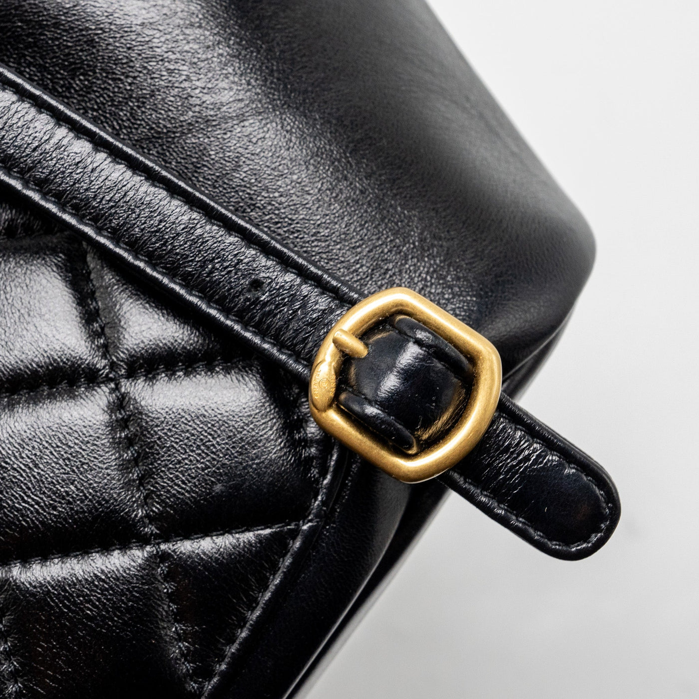 CHANEL 23K MINI BACKPACK LAMBSKIN BLACK GHW (MICROCHIP)