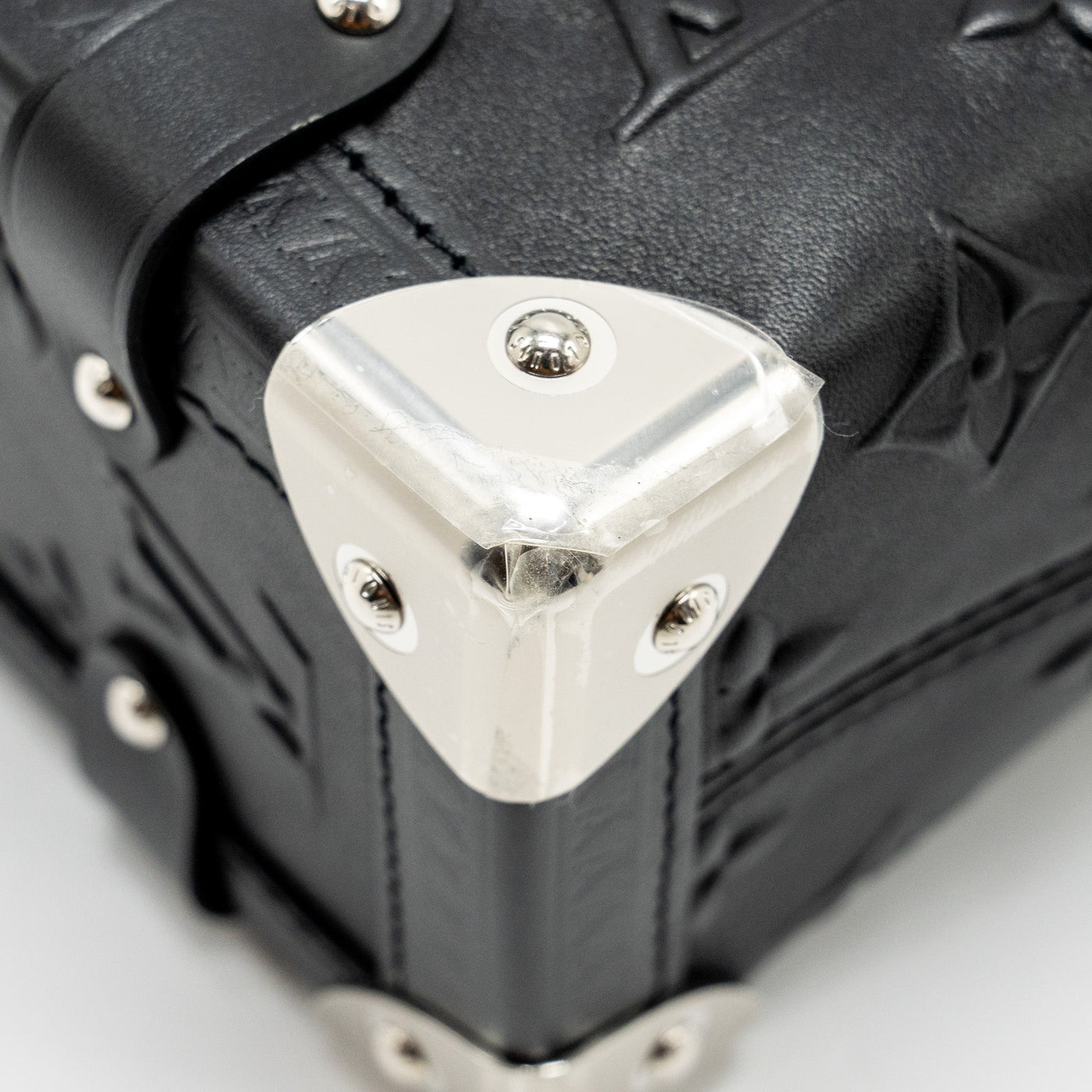 LOUIS VUITTON SIDE TRUNK MONOGRAM DEBOSSED CALFSKIN BLACK SHW