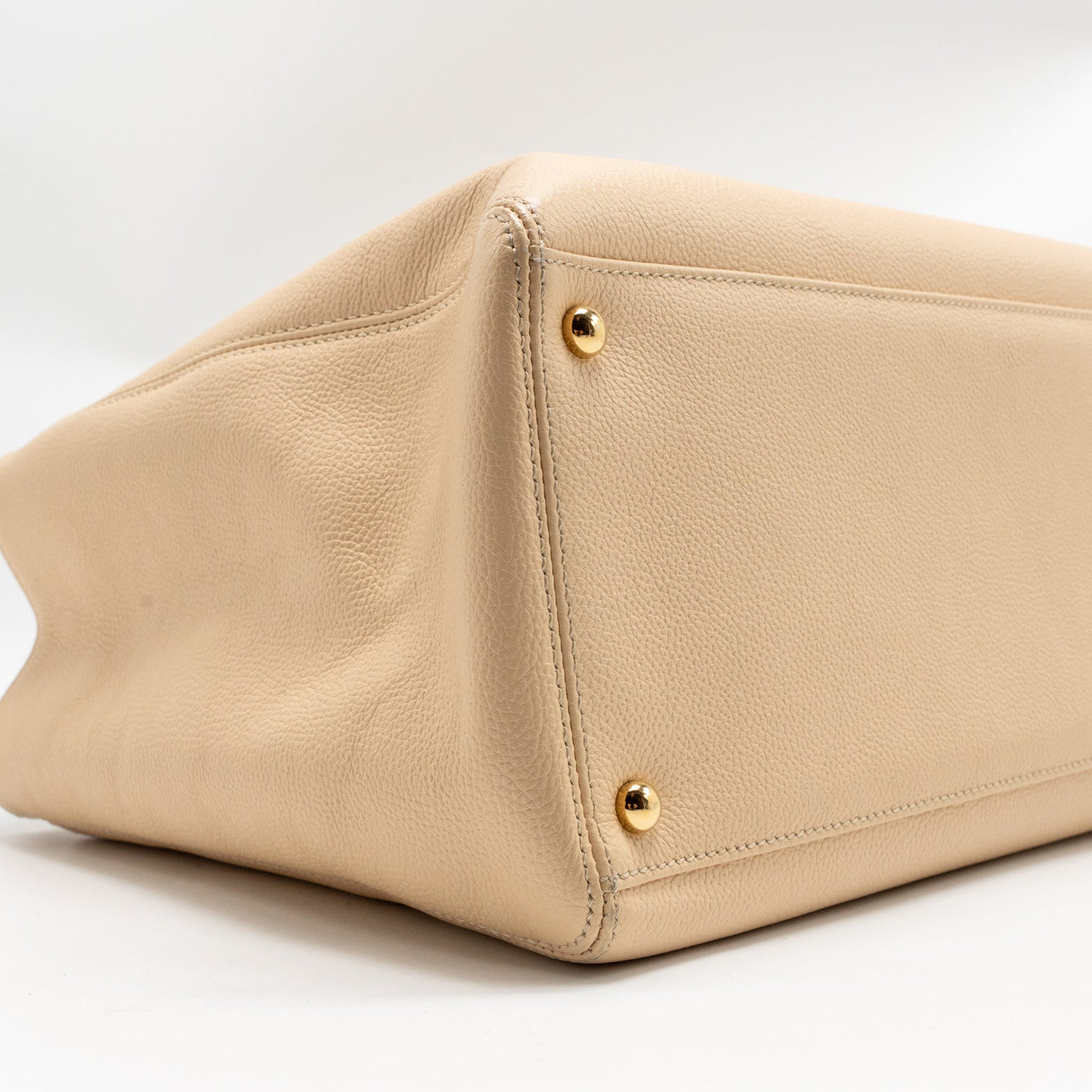 CHANEL CERF TOTE BAG CAVIAR BEIGE GHW