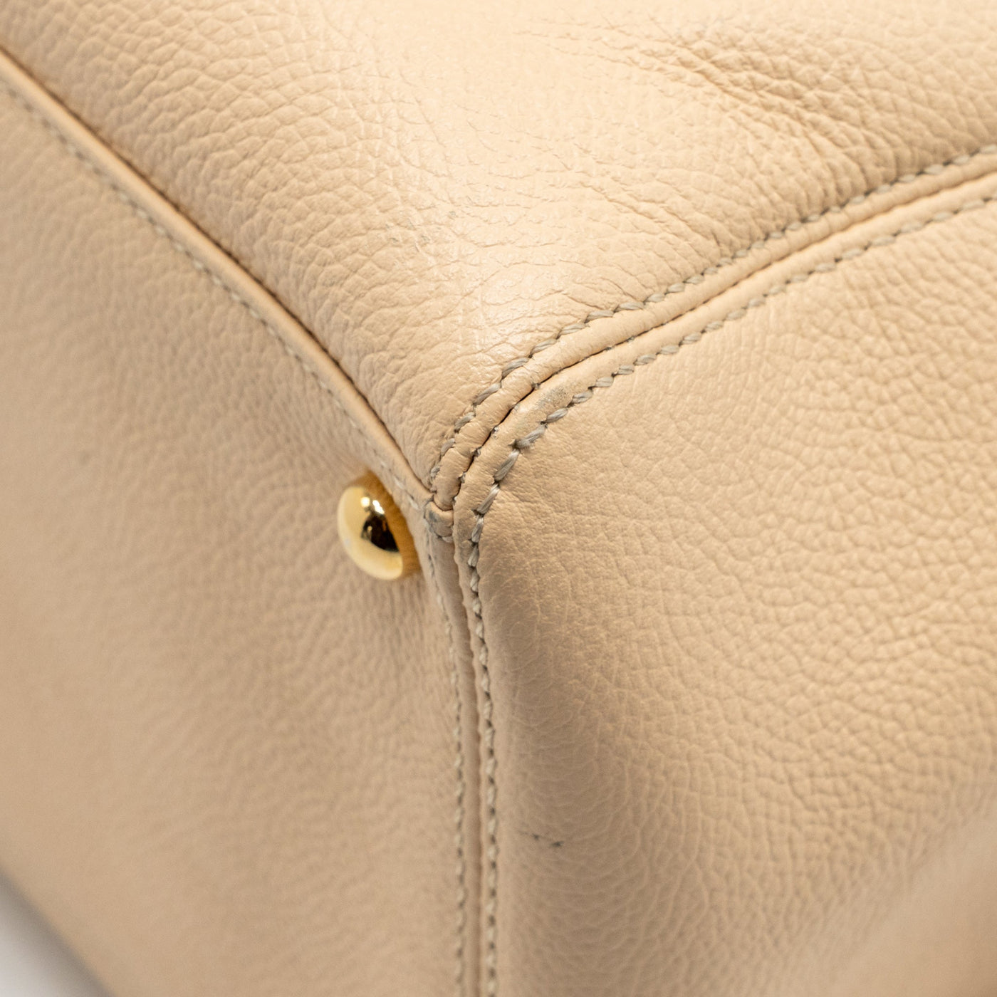CHANEL CERF TOTE BAG CAVIAR BEIGE GHW